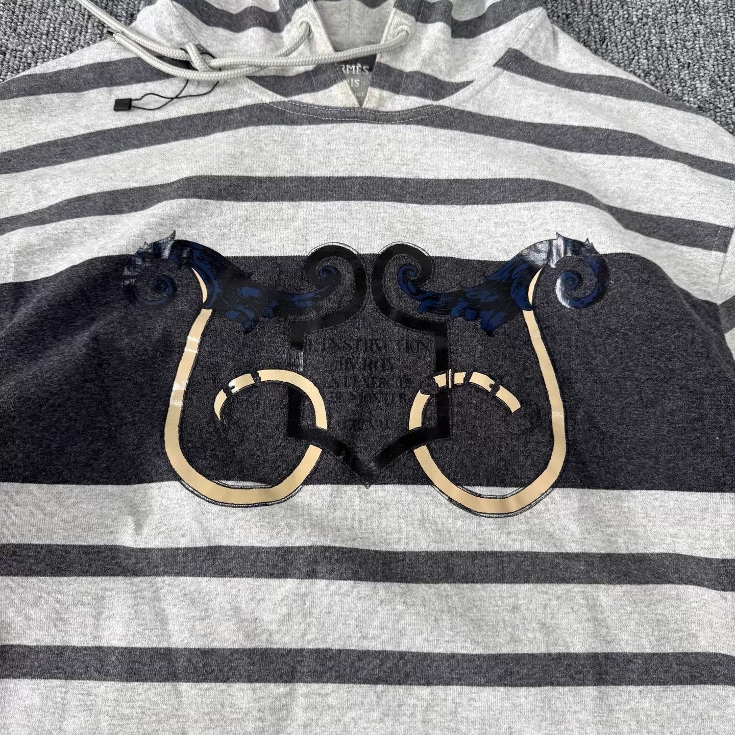 Hermes HERMES Striped Printed Logo Hoodie Dress 36 99 New Size XS / US 0-2 / IT 36-38 - 5 Thumbnail