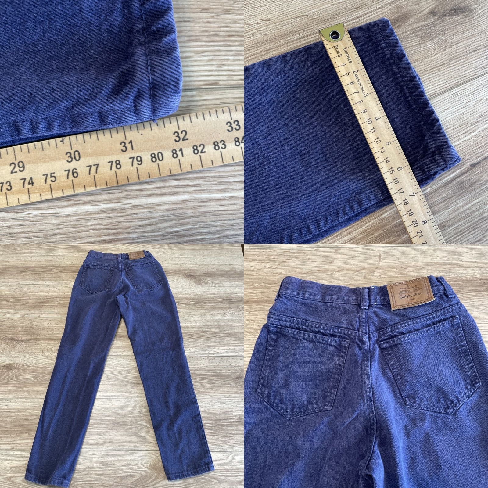 Calvin Klein VINTAGE Calvin Klein Jeans Women 10 Purple Straight Leg High Rise Denim 80s 90s Style Size 32" / US 10 / IT 46 - 8 Thumbnail