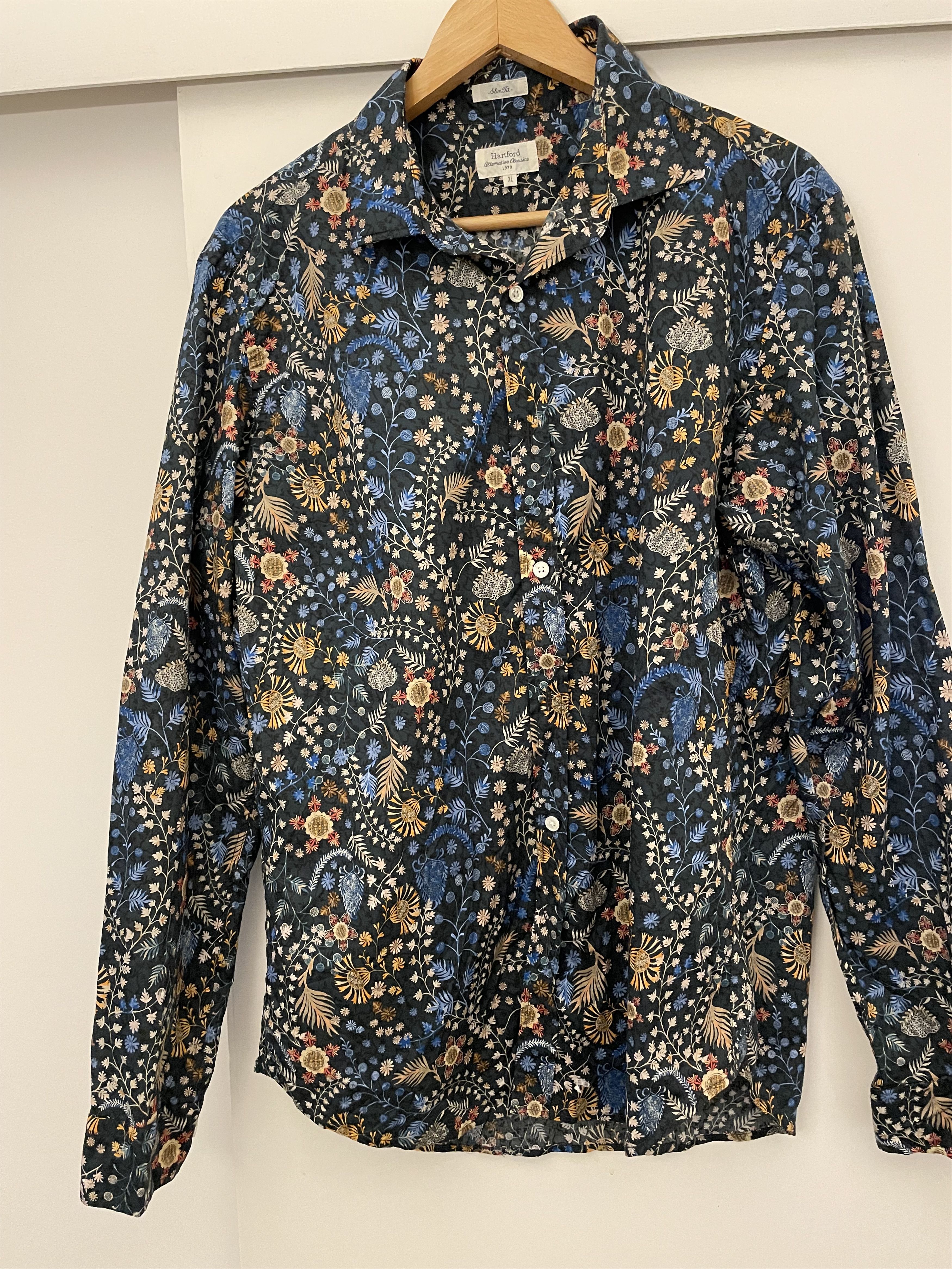Hartford Slim fit multi-colour shirt plants flowers Size US XL / EU 56 / 4 - 1 Thumbnail