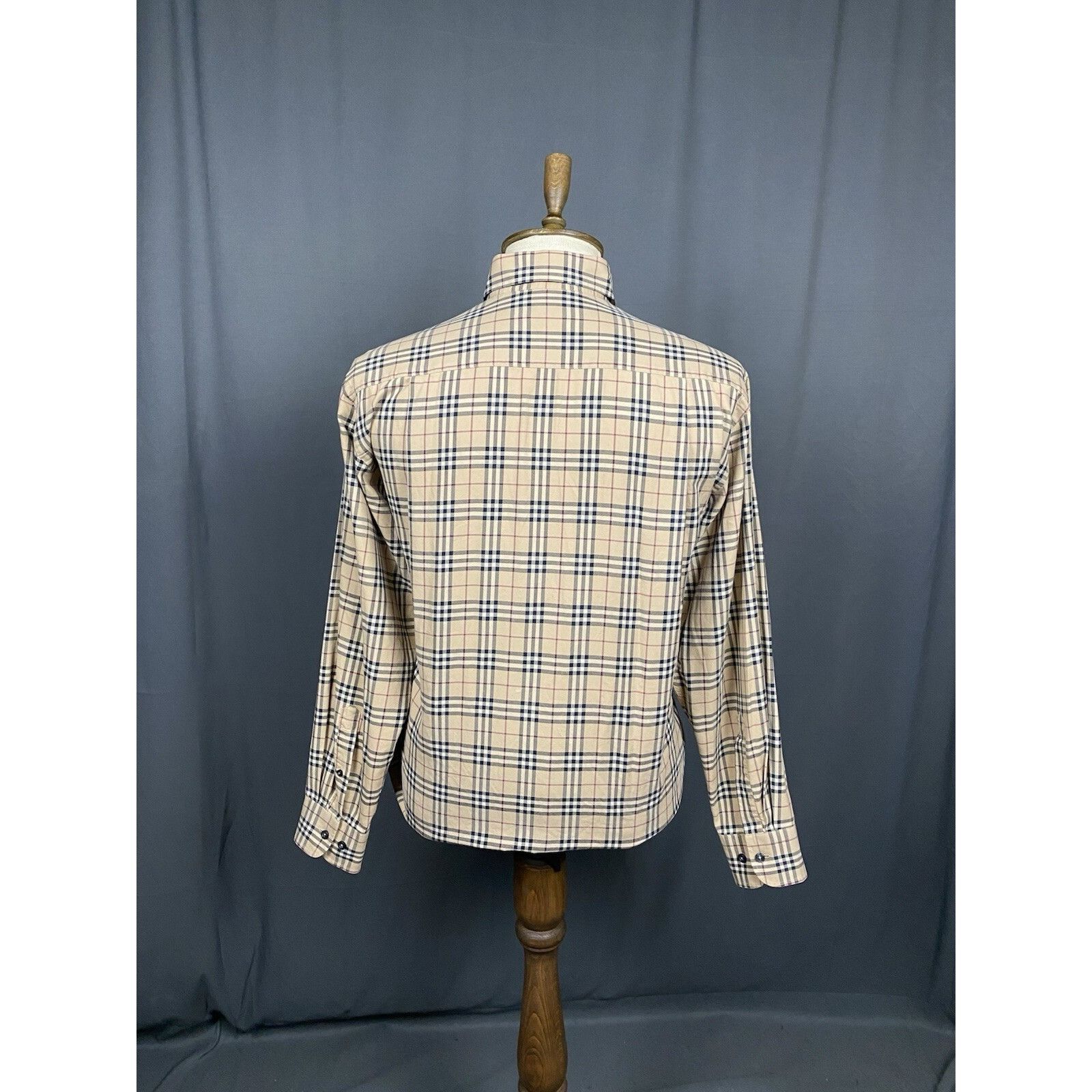 Burberry Burberry Nova Check VTG Men's Beige Checked Longsleeve Shirt Size US M / EU 48-50 / 2 - 7 Thumbnail