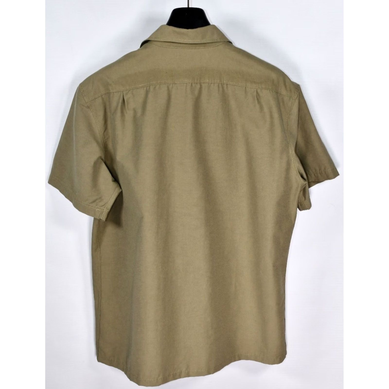 Paul Smith PAUL SMITH Shirt L Khaki 90's Vintage Short Sleeve Button-Up Men Regular Size L Chest 58cm Back Length 73cm Collar 43cm Cotton Nylon Solid Casual Size US L / EU 52-54 / 3 - 2 Thumbnail