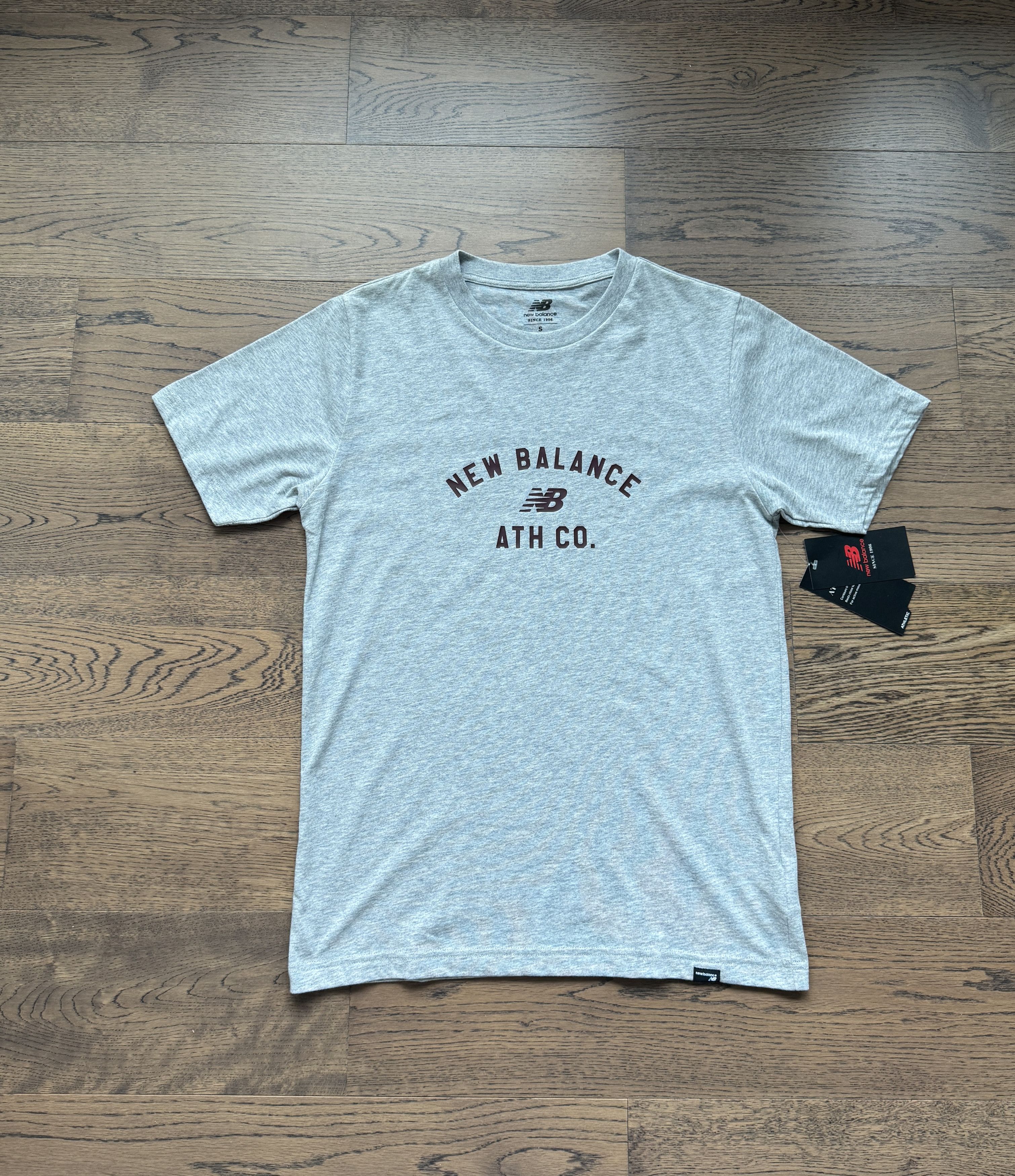 New Balance New Balance USA Athletic Co. Mens Melange Grey Sport T Shirt Size US S / EU 44-46 / 1 - 1 Thumbnail