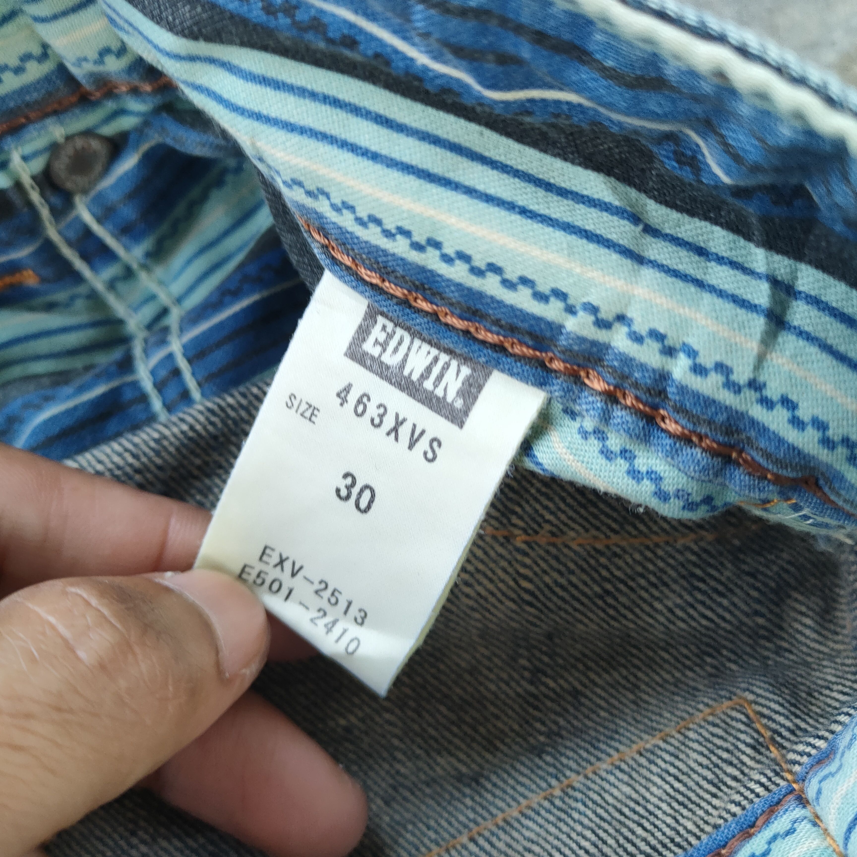 Edwin W32 VINTAGE EDWIN FADED RIPPED JEANS DENIM PANTS Size US 32 / EU 48 - 11 Thumbnail