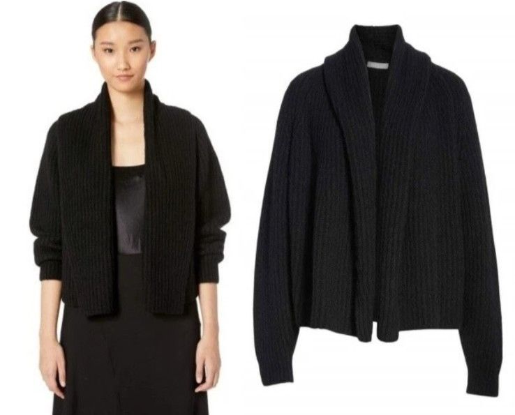 Vince Vince Shawl Collar Soft Plush Wool Rib Knit Cardigan XS Size XS / US 0-2 / IT 36-38 - 1 Thumbnail