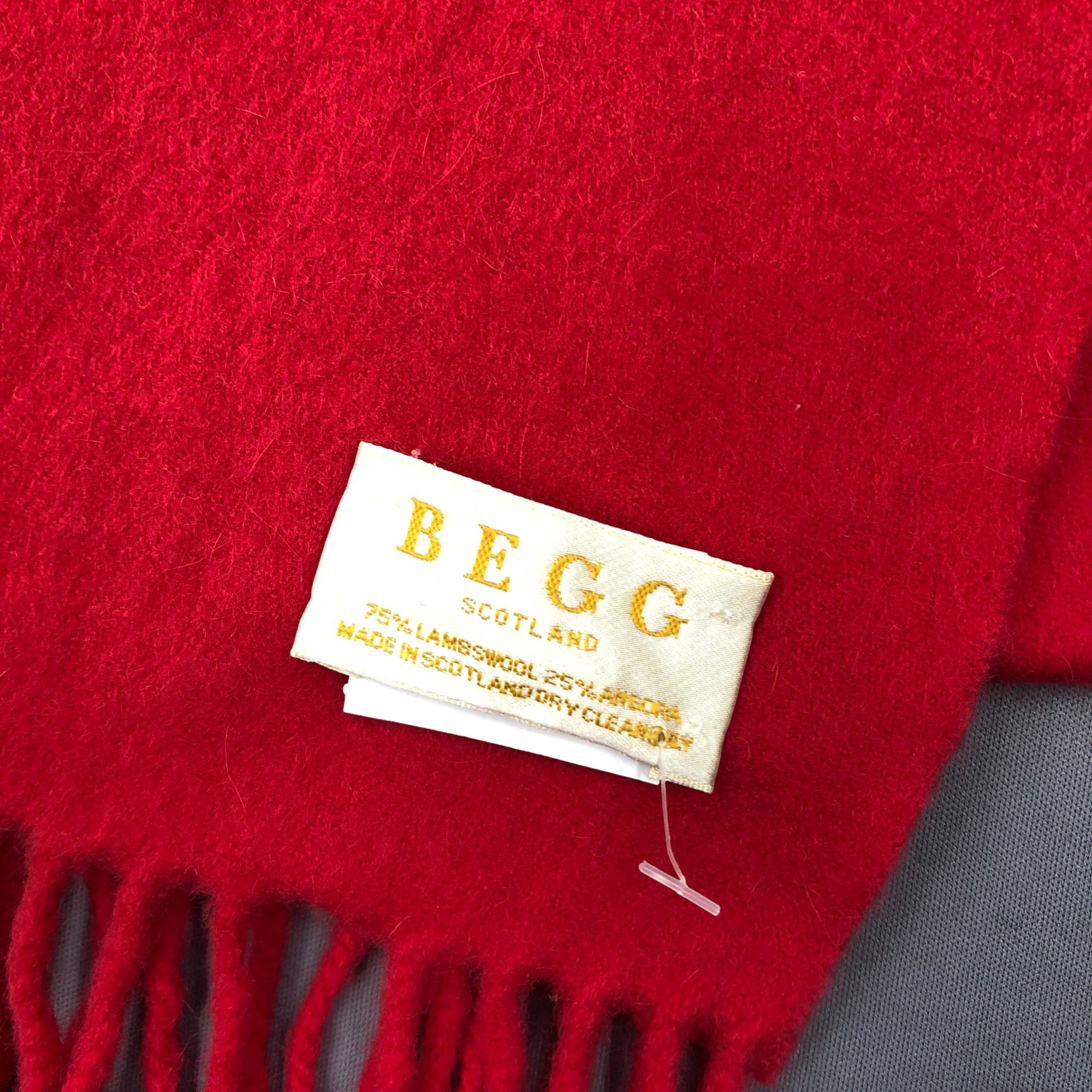 Japanese Brand Vintage Begg Scarf Muffler Wool Winter Fringe Scarves Size ONE SIZE - 4 Thumbnail