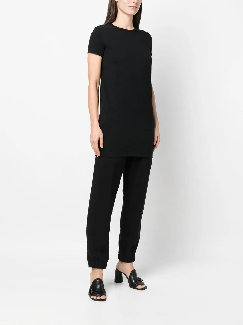 Rick Owens o1y0126 Crewneck T-Shirt in Black Size L / US 10 / IT 46 - 3 Thumbnail