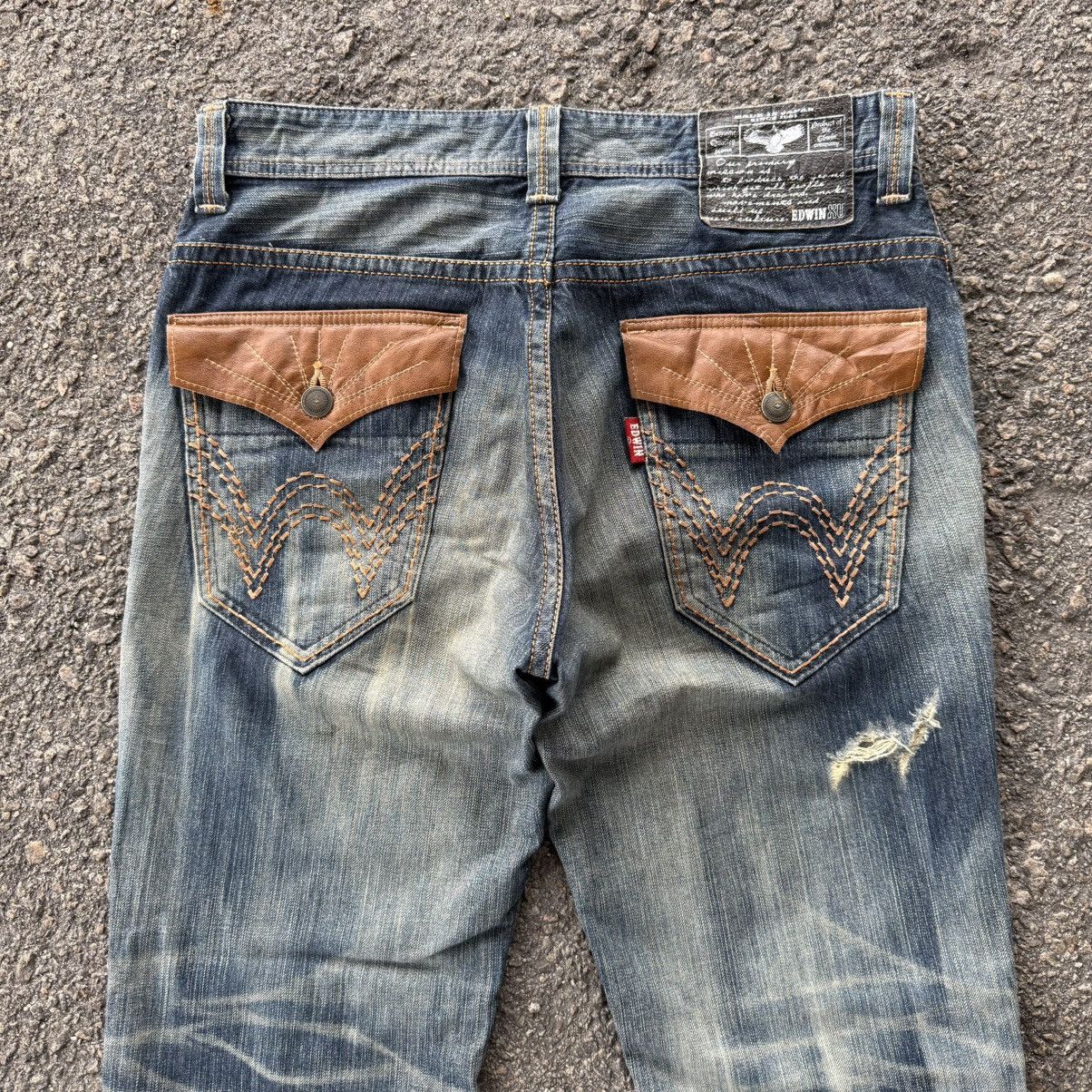 Edwin Vintage Edwin Flare distressed jeans denim pants Size US 36 / EU 52 - 11 Thumbnail
