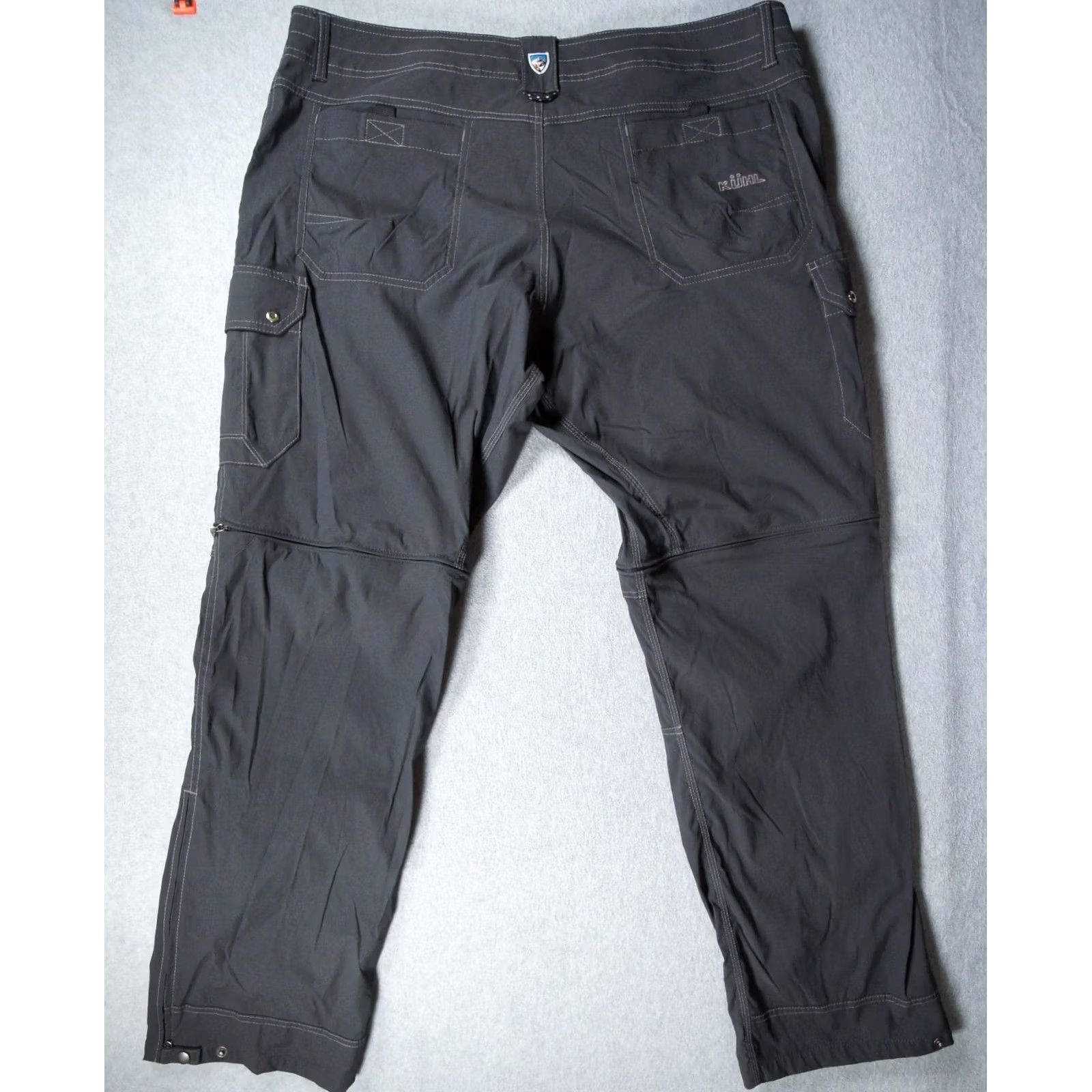 Vintage Kuhl Pants Mens 40x32 Gray Renegade Convertible Hiking Tactical Zip Off Cargo Pants Size US 40 / EU 56 - 5 Thumbnail