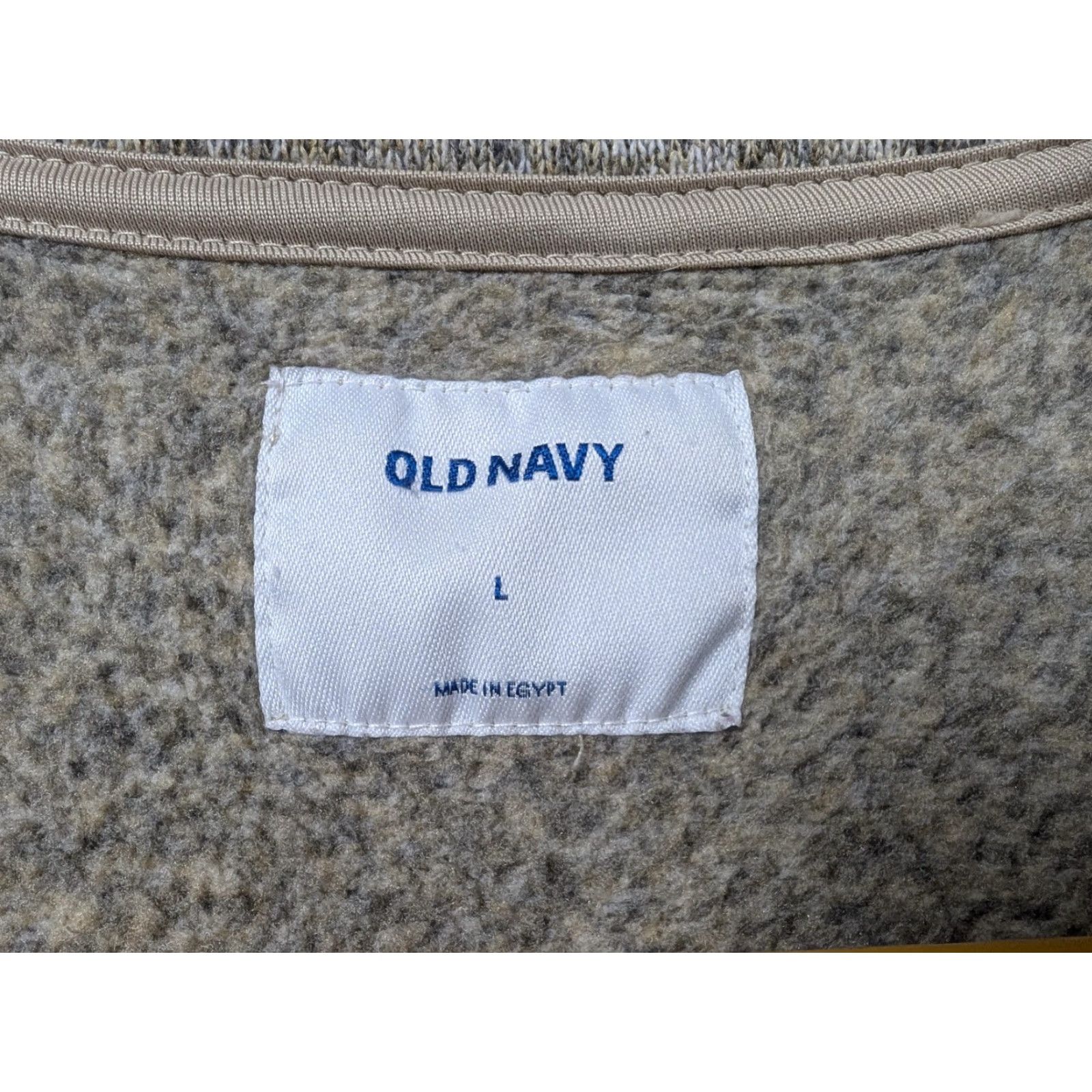 Old Navy Old Navy Full Zip Sweater Mens Large Oatmeal Heather Grandpacore Layering Cozy Size L / US 10 / IT 46 - 6 Thumbnail