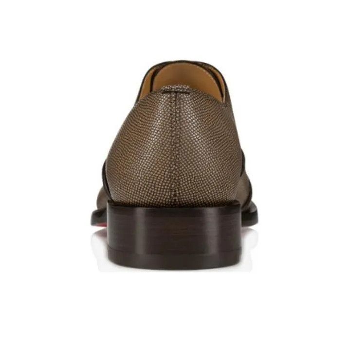 Christian Louboutin o1s1wg111224 Boabi Flat Calf Petit Grain in Brown Size US 8 / EU 41 - 4 Thumbnail