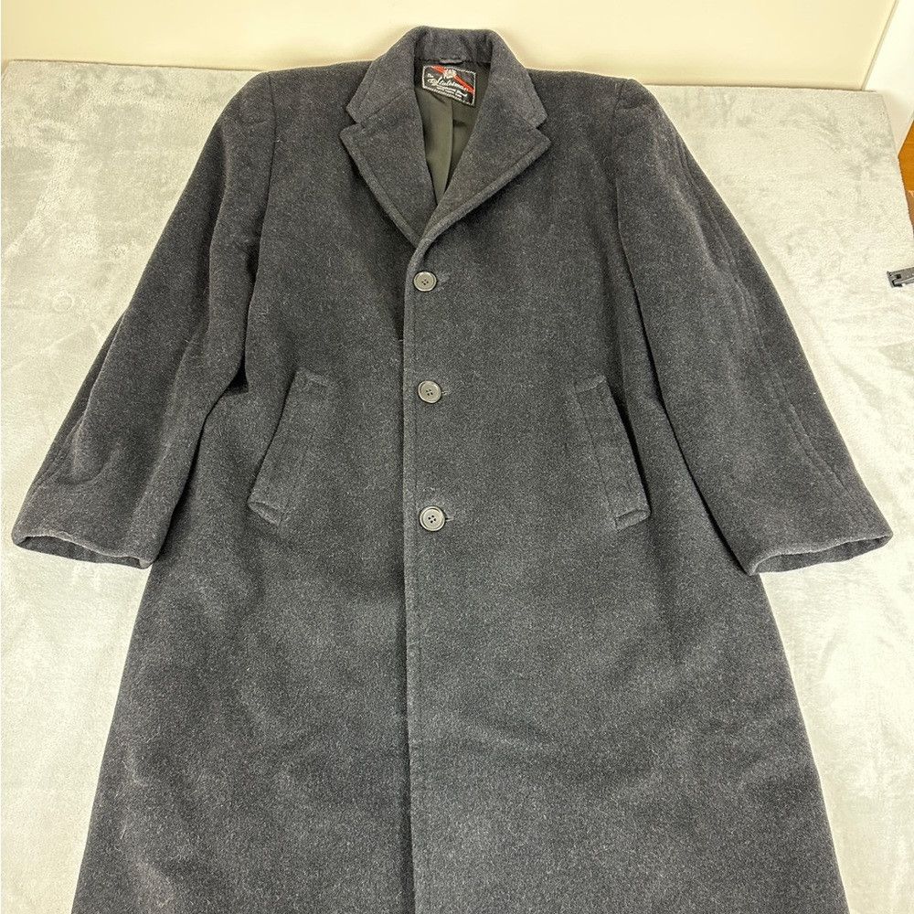 image of Elder Statesman x The Elder Statesman The Statesman Black 100% Virgin Wool Long Coat Men’S Size Xl