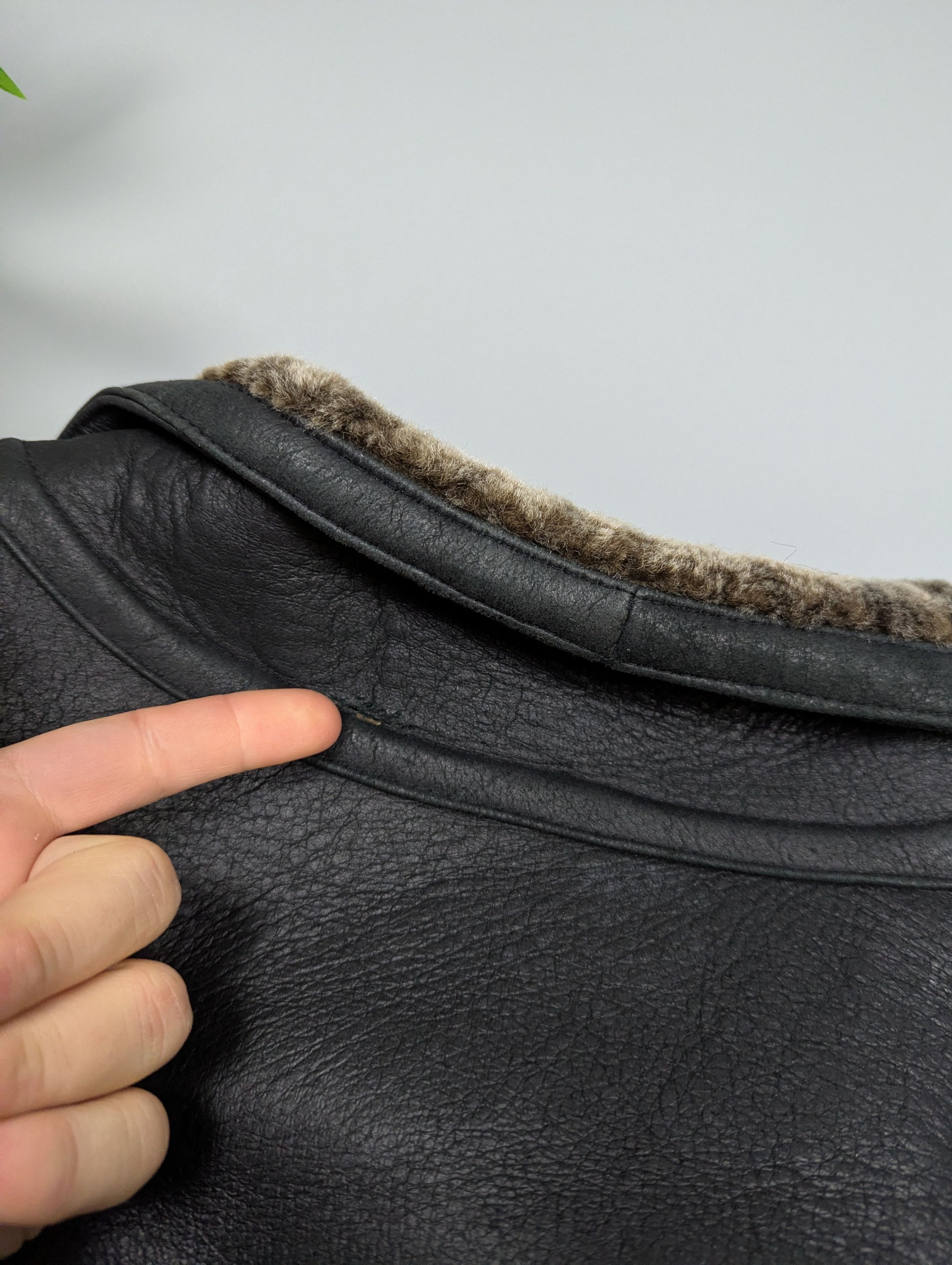 Other Men Black Sheepskin Shearling Leather Fur Coat Jacket 52 (L) Size US L / EU 52-54 / 3 - 17 Thumbnail
