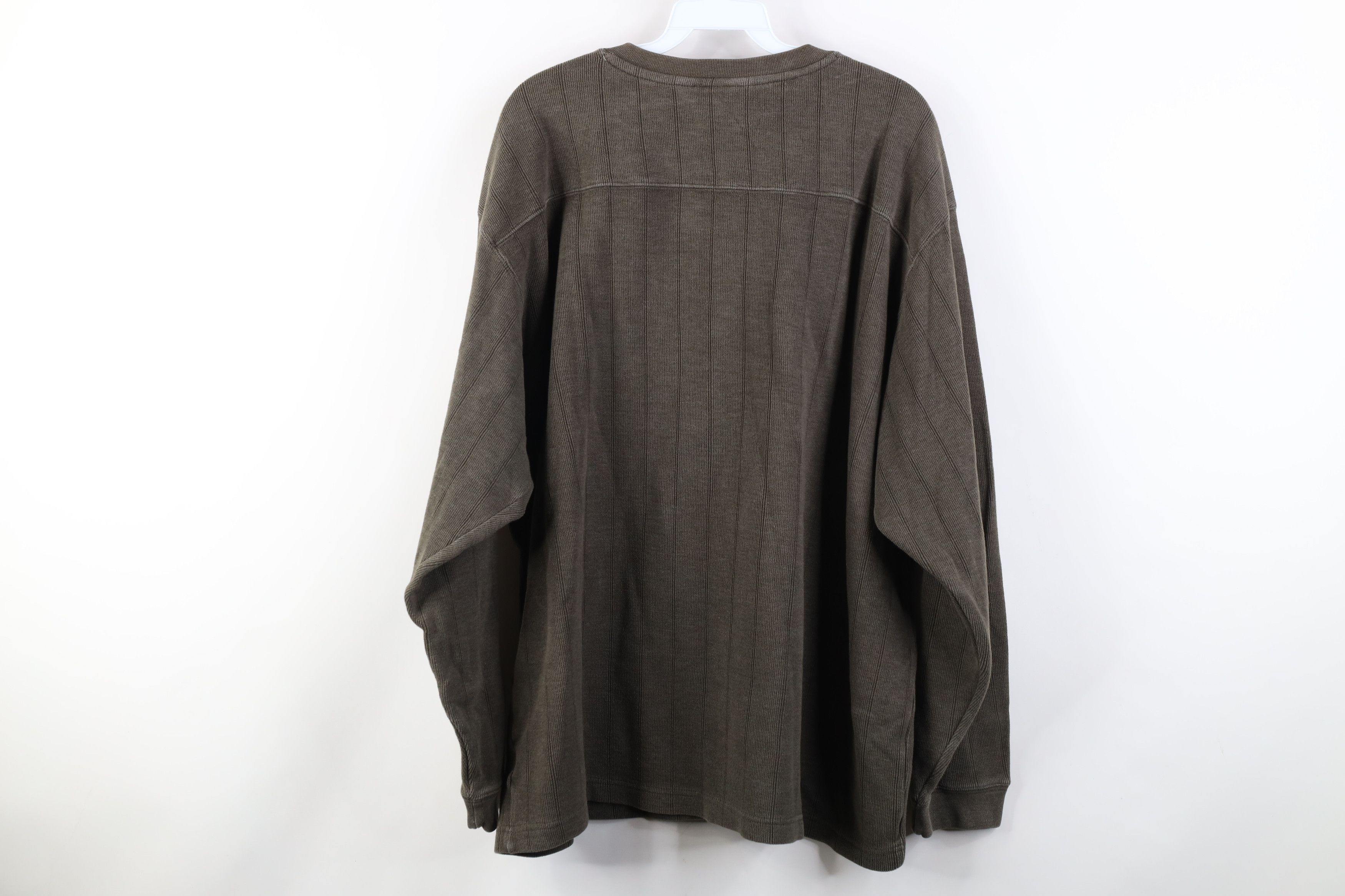 Columbia Vintage 90s Columbia Ribbed Knit Long Sleeve T-Shirt Brown Size US XXL / EU 58 / 5 - 11 Thumbnail