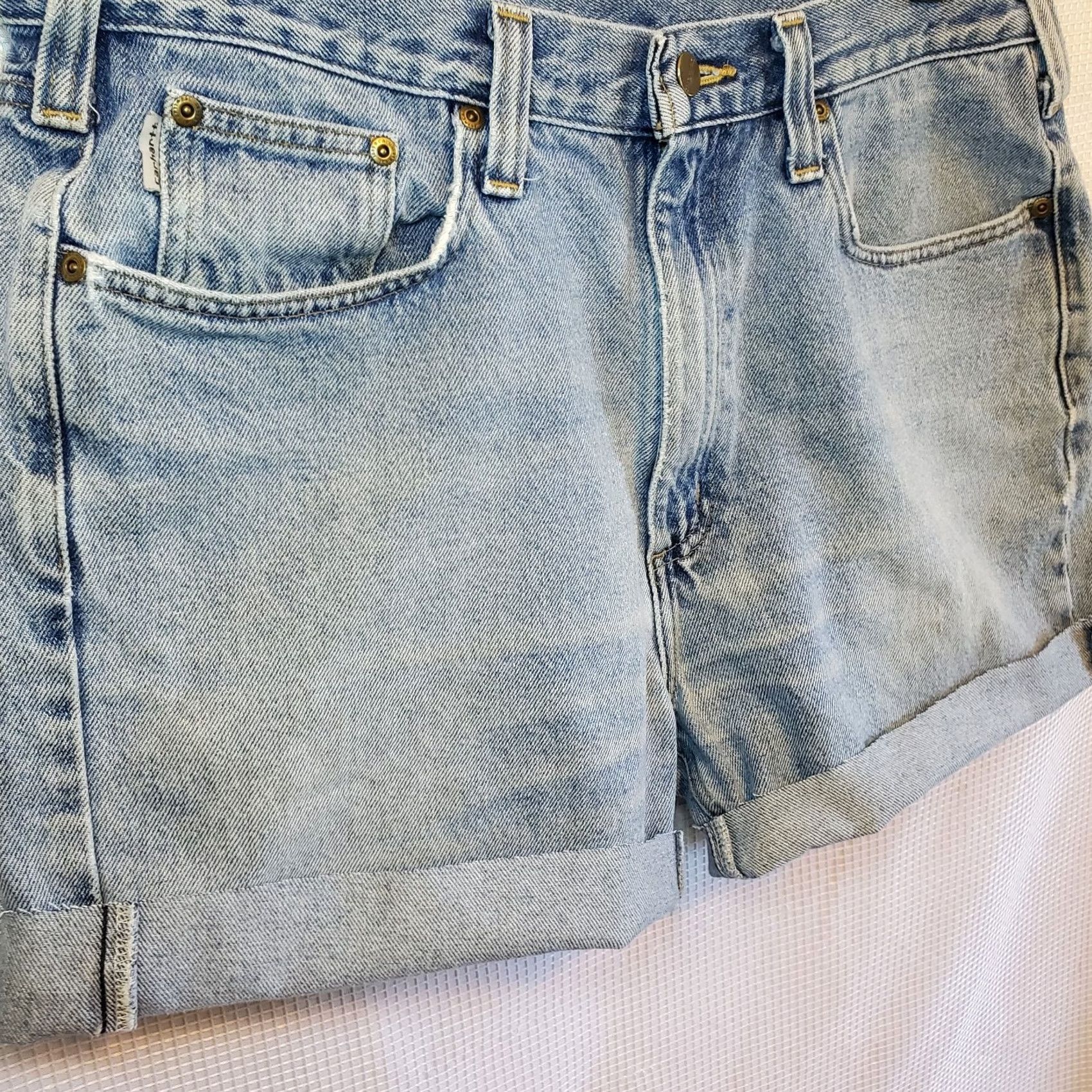 Carhartt VINTAGE Carhartt Shorts Unisex Boyfriend 36/14 Blue Denim Jean Street 90s Womens Mens Women Girls Boys Size US 36 / EU 52 - 7 Thumbnail