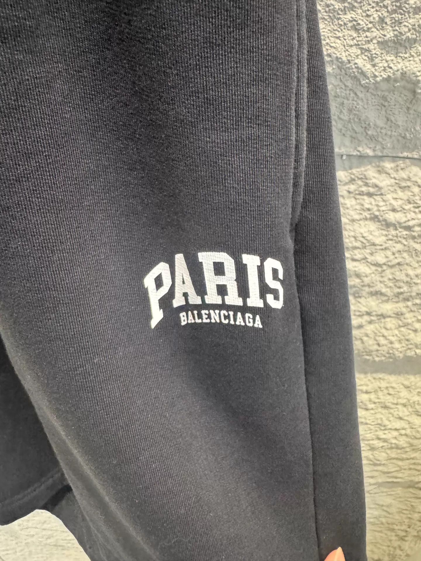 Balenciaga Balenciaga Black PARIS Embroidered Loose Shorts L Unisex Size US 34 / EU 50 - 2 Thumbnail