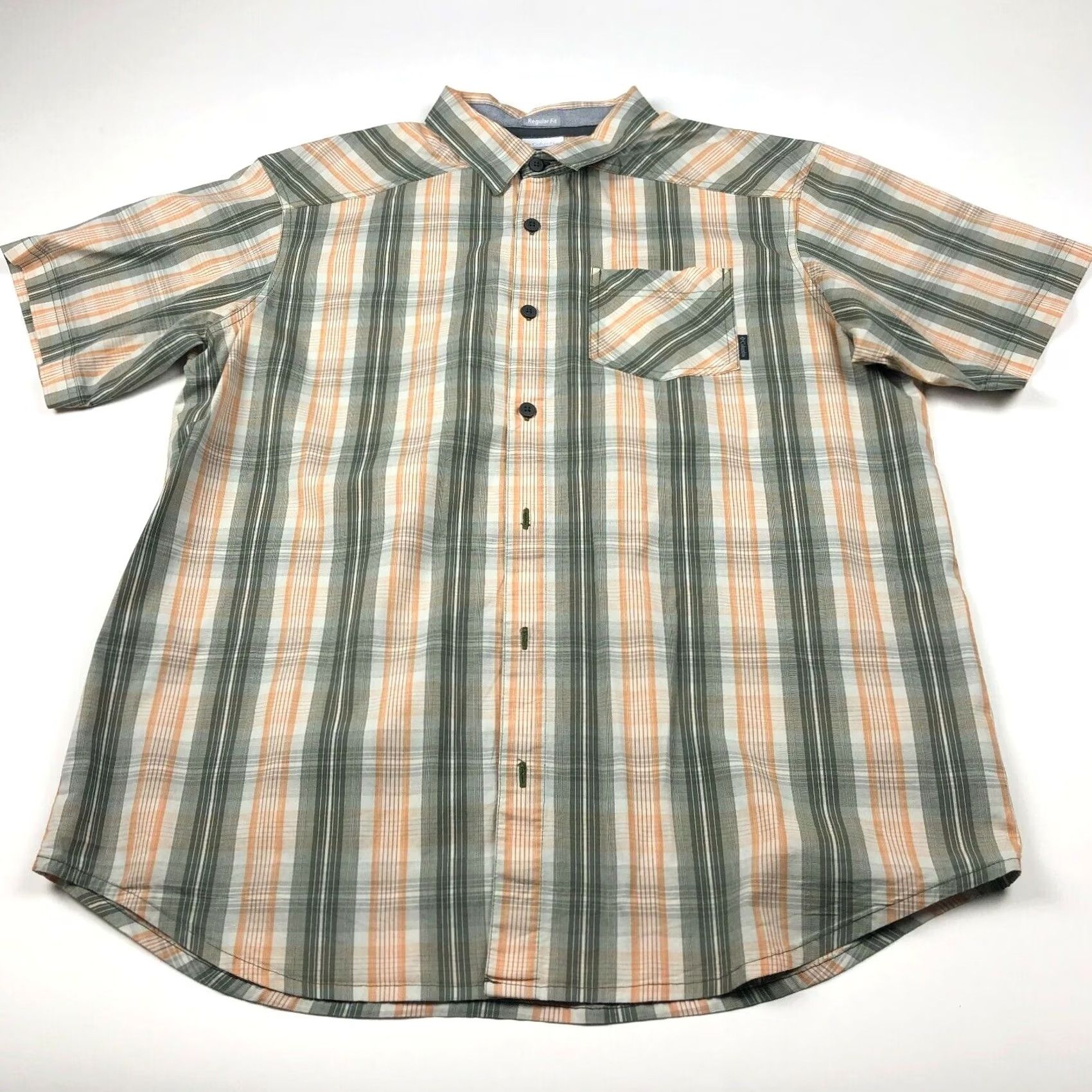 Vintage Columbia Shirt Regular Gray Mens Short Sleeve Button-Up Casual Shirt L Size US L / EU 52-54 / 3 - 2 Thumbnail
