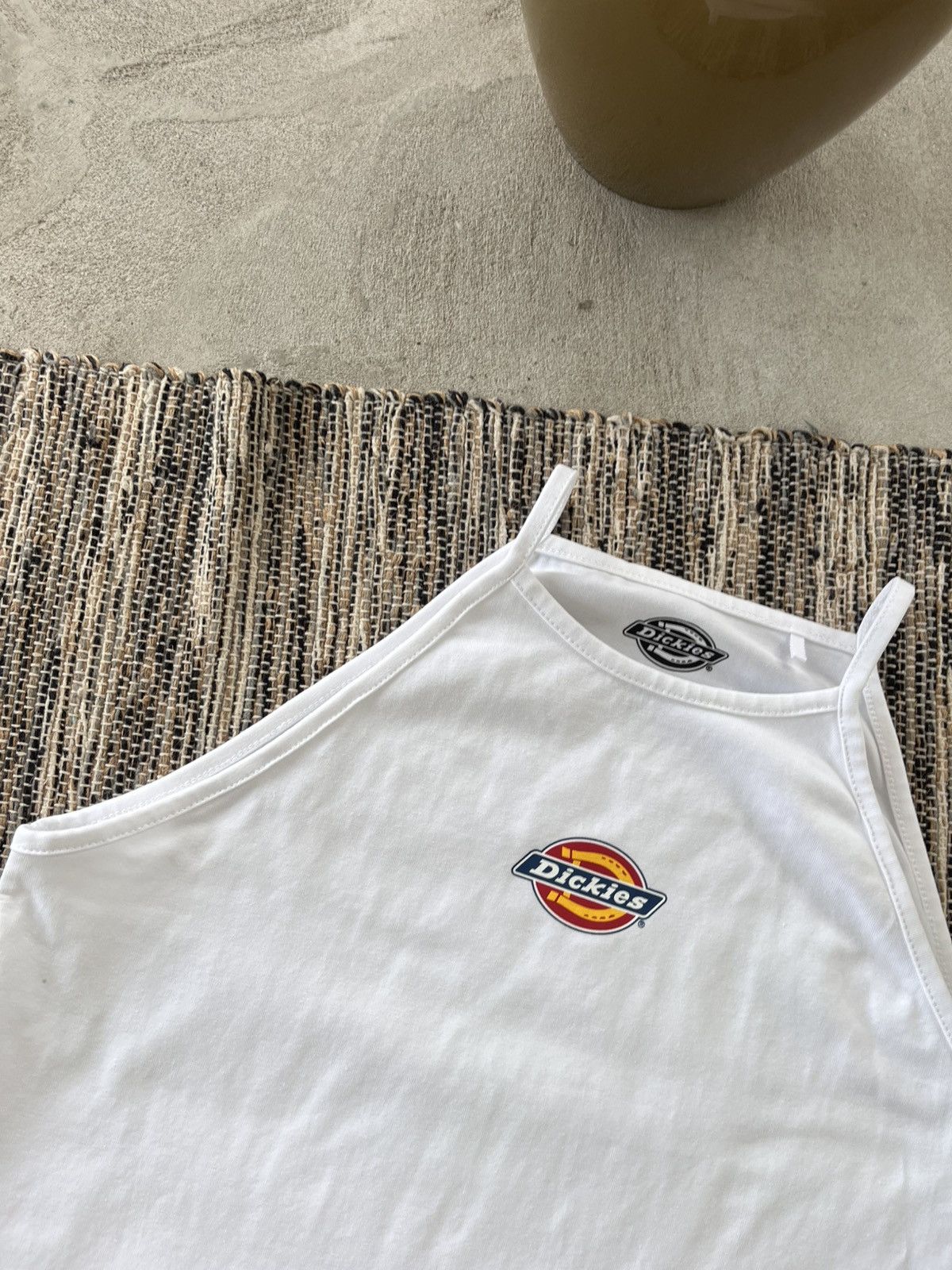 Dickies × Vintage Vintage Dickies Cropped Tank Top White Center Logo Y2K Size L / US 10 / IT 46 - 3 Thumbnail