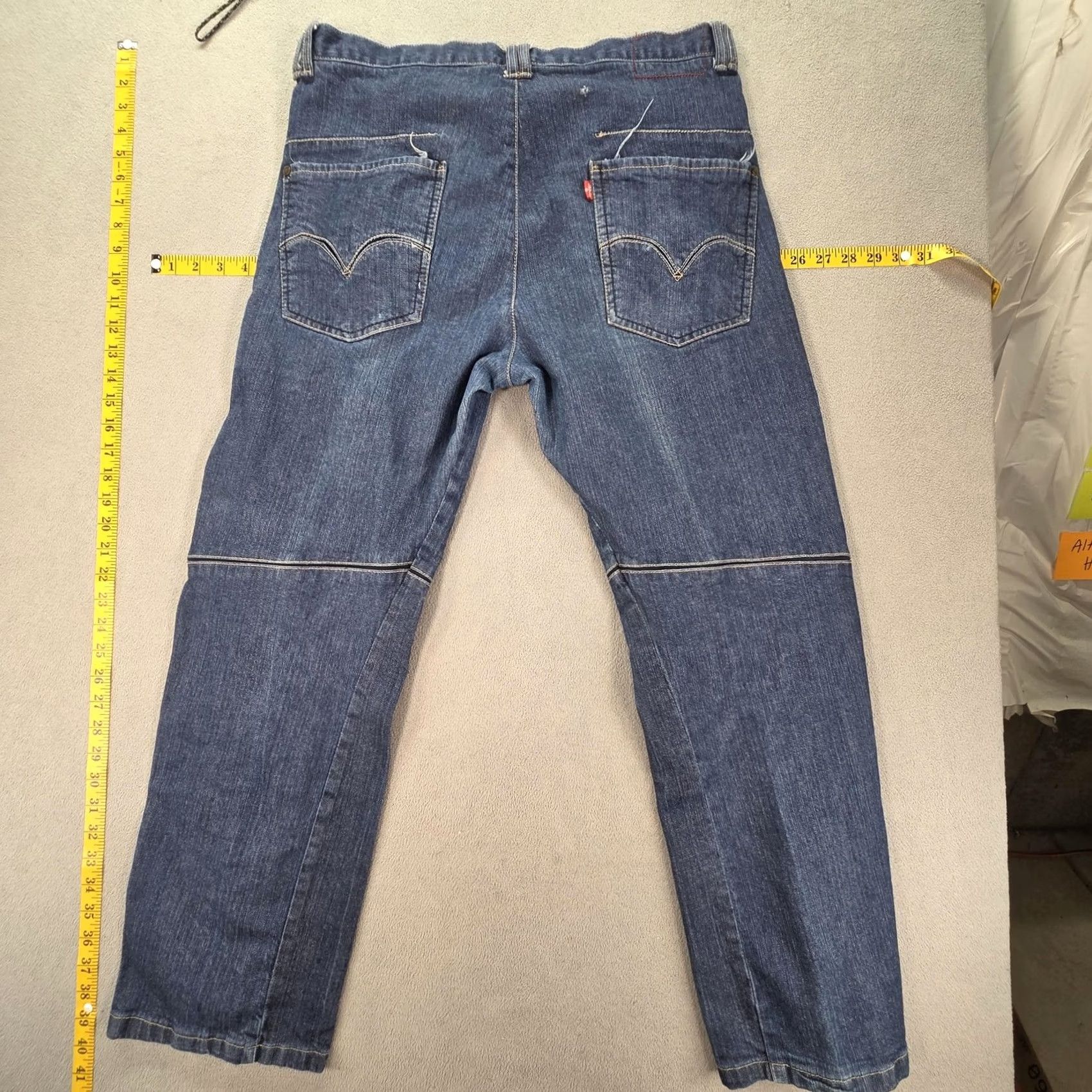 Levi's Levi's Engineered Jeans Mens Blue Med Wash Straight 34x28 Regular Zip Pockets Denim Cotton Viscose 34 Mens Size US 34 / EU 50 - 2 Thumbnail