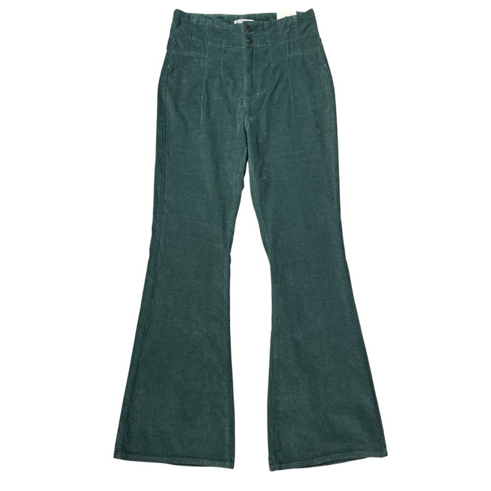 Free People NWT New Free People We The Free Jayde Cord Flare Green Jean Size 30" / US 8 / IT 44 - 3 Thumbnail