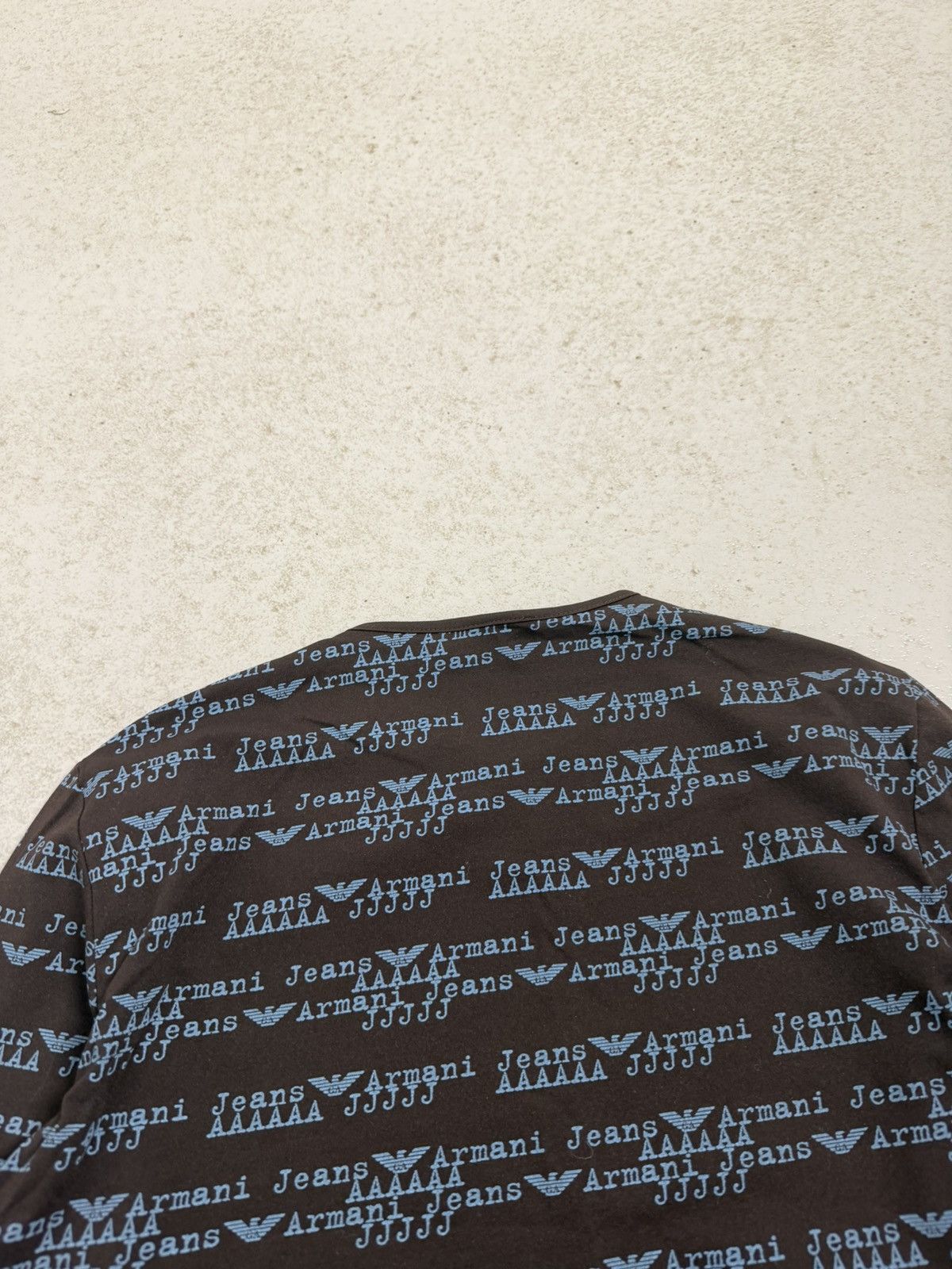 Armani Vintage 90s Armani Jeans Mesh Monogram Jjj Top Size L / US 10 / IT 46 - 13 Thumbnail
