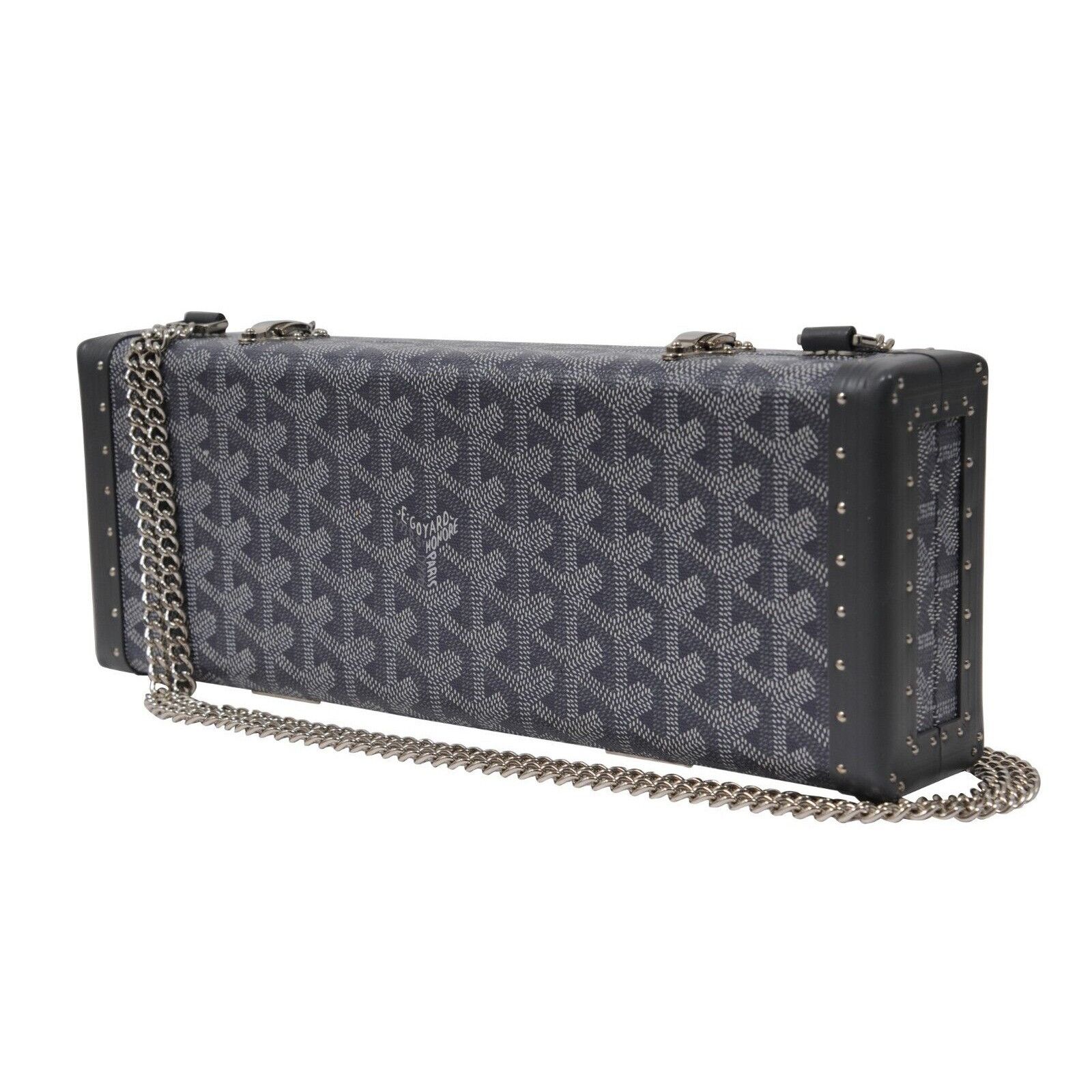 Goyard Saint Honore Trunk Bag Leather Gray Shoulder Rectangle Size ONE SIZE - 3 Thumbnail