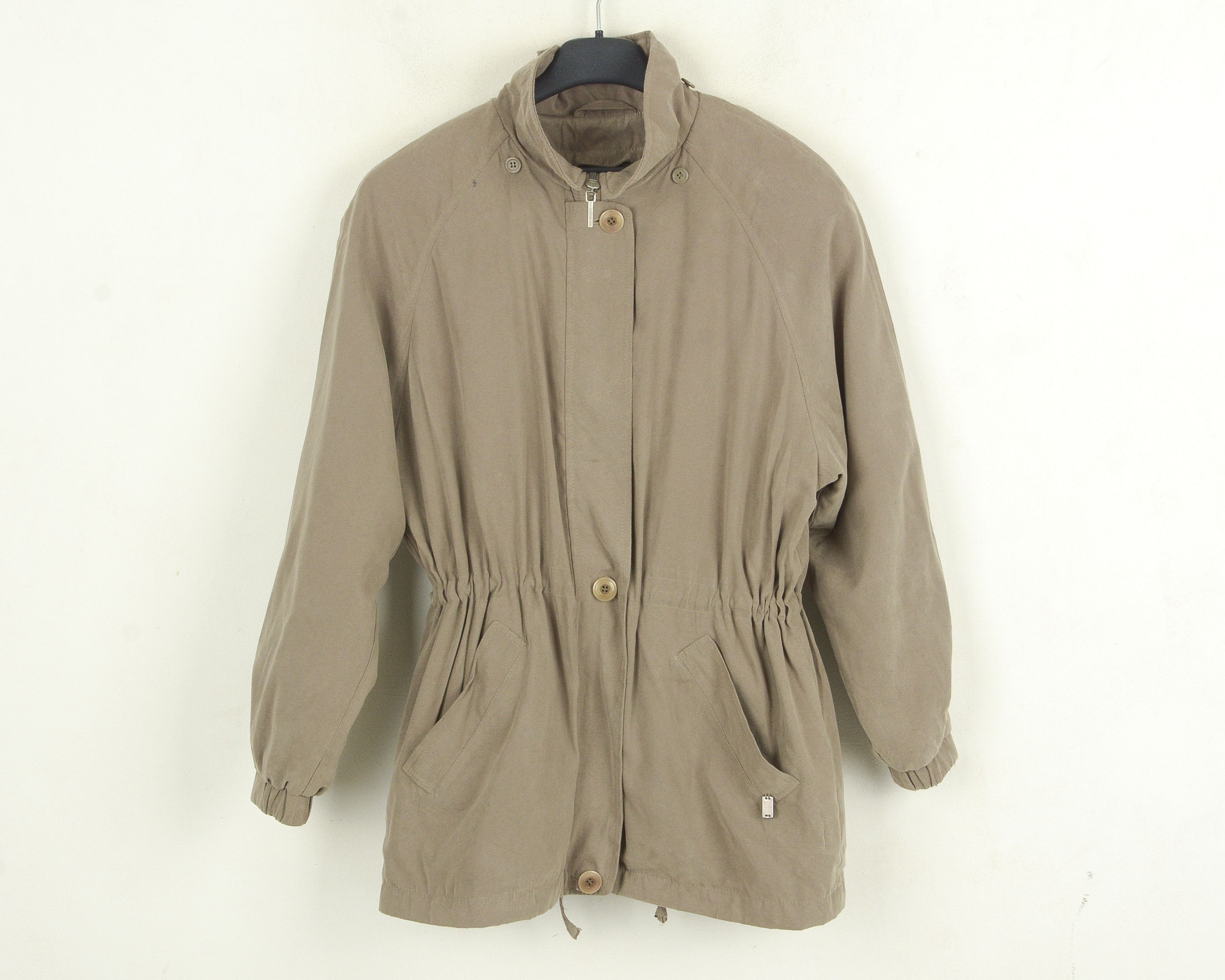 London Fog Womens M pet Trench Coat Raincoat Jacket Beige Size M / US 6-8 / IT 42-44 - 1 Thumbnail