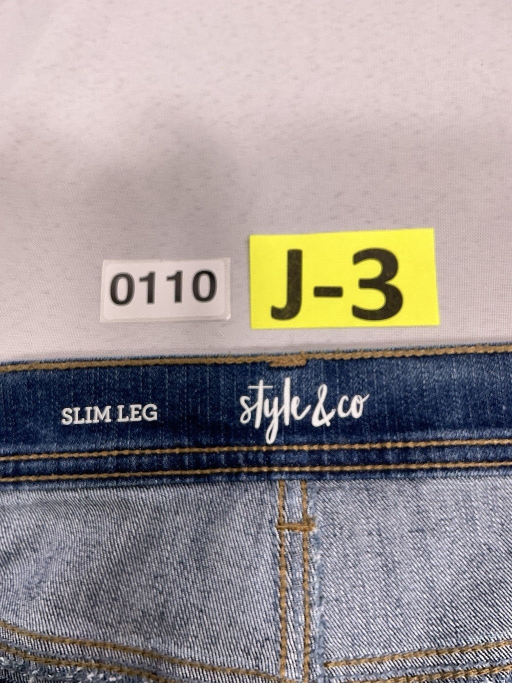 Style & Co Womans Style & Co Slim Leg Blue Jeans 16P 0110/J-3 Size 38" / US 16 / IT 52 - 3 Thumbnail