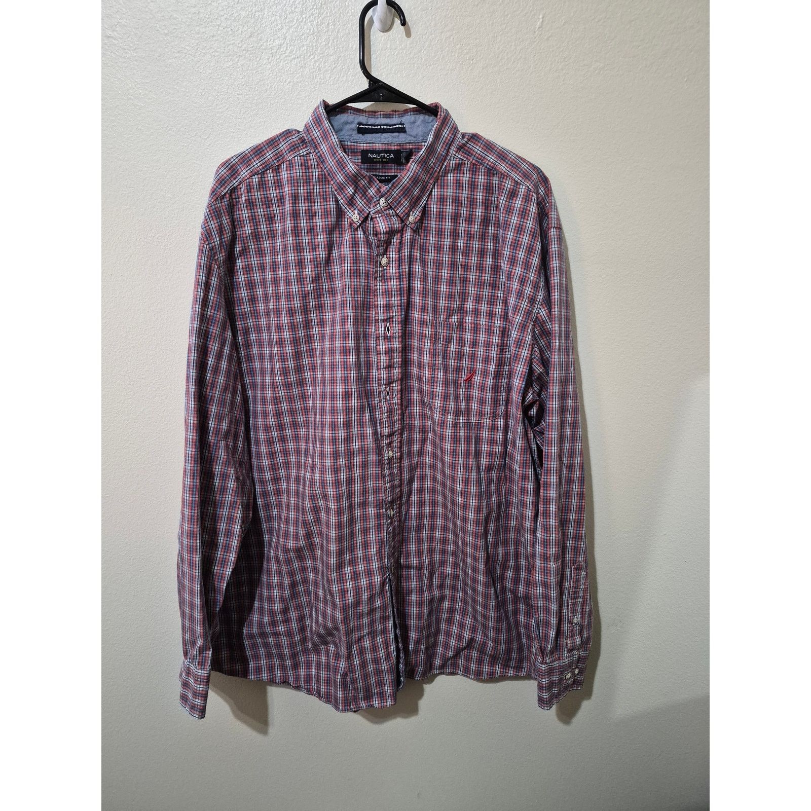 Nautica Nautica Men’s XXL Classic Fit Plaid Button-Down Shirt Size US XXL / EU 58 / 5 - 1 Thumbnail