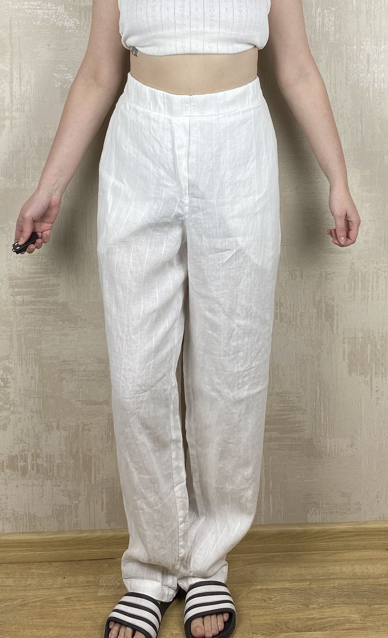 Other Oska Linen White Relaxed Boho Trousers Pants Size 27" / US 4 / IT 40 - 1 Thumbnail
