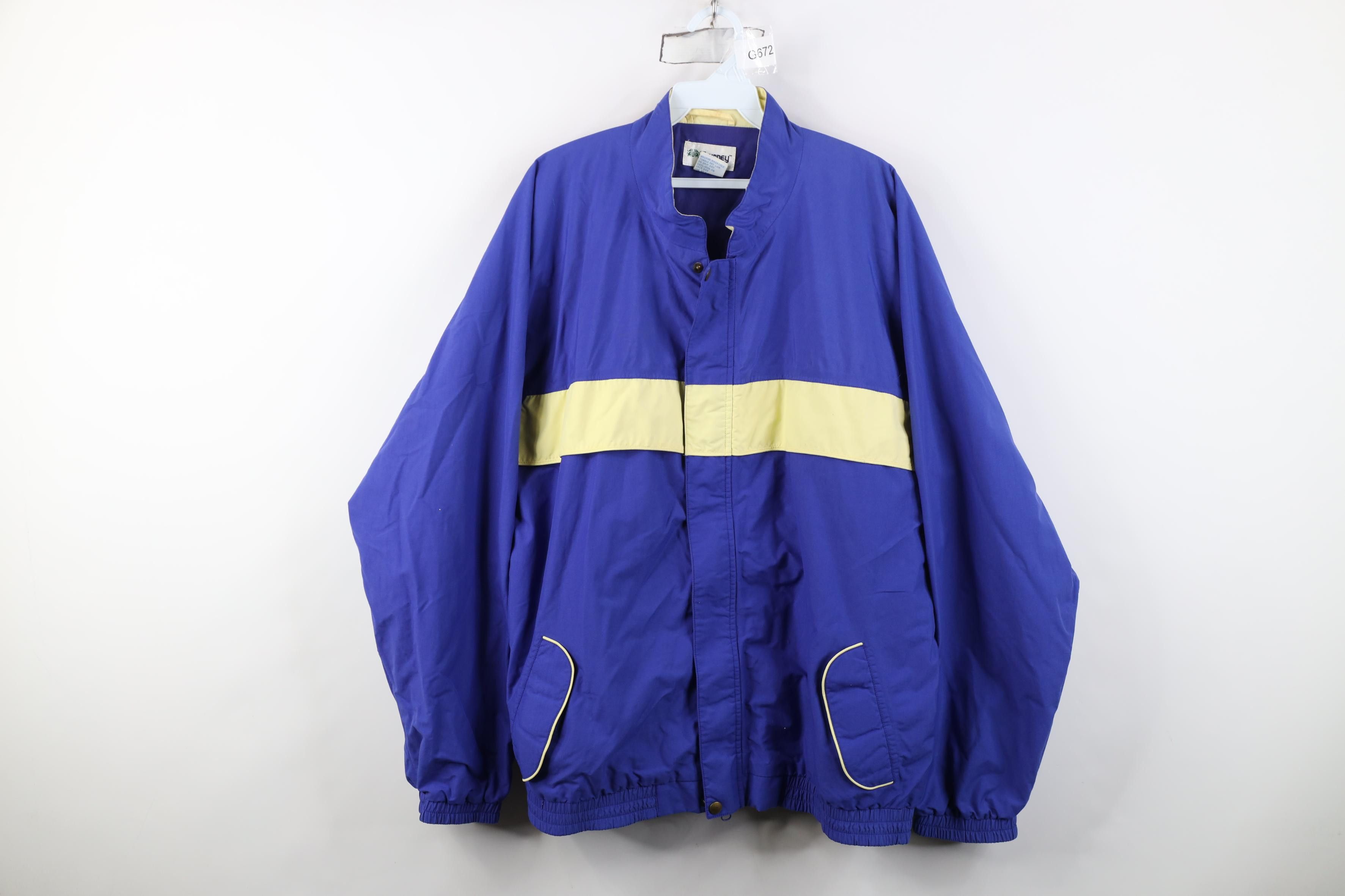 Vintage Vintage 80s 90s Streetwear Golf Rain Windbreaker Jacket Blue Size US XL / EU 56 / 4 - 1 Thumbnail