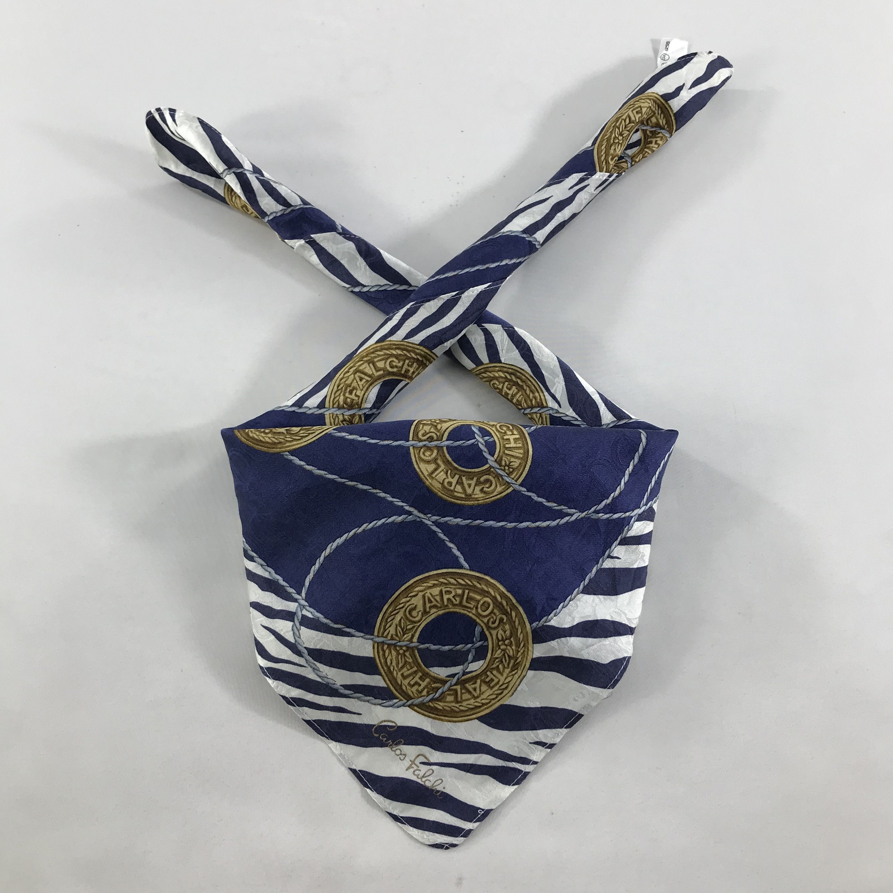 image of Vintage Carlos Falchi Handkerchief / Neckerchief / Bandana, Men's