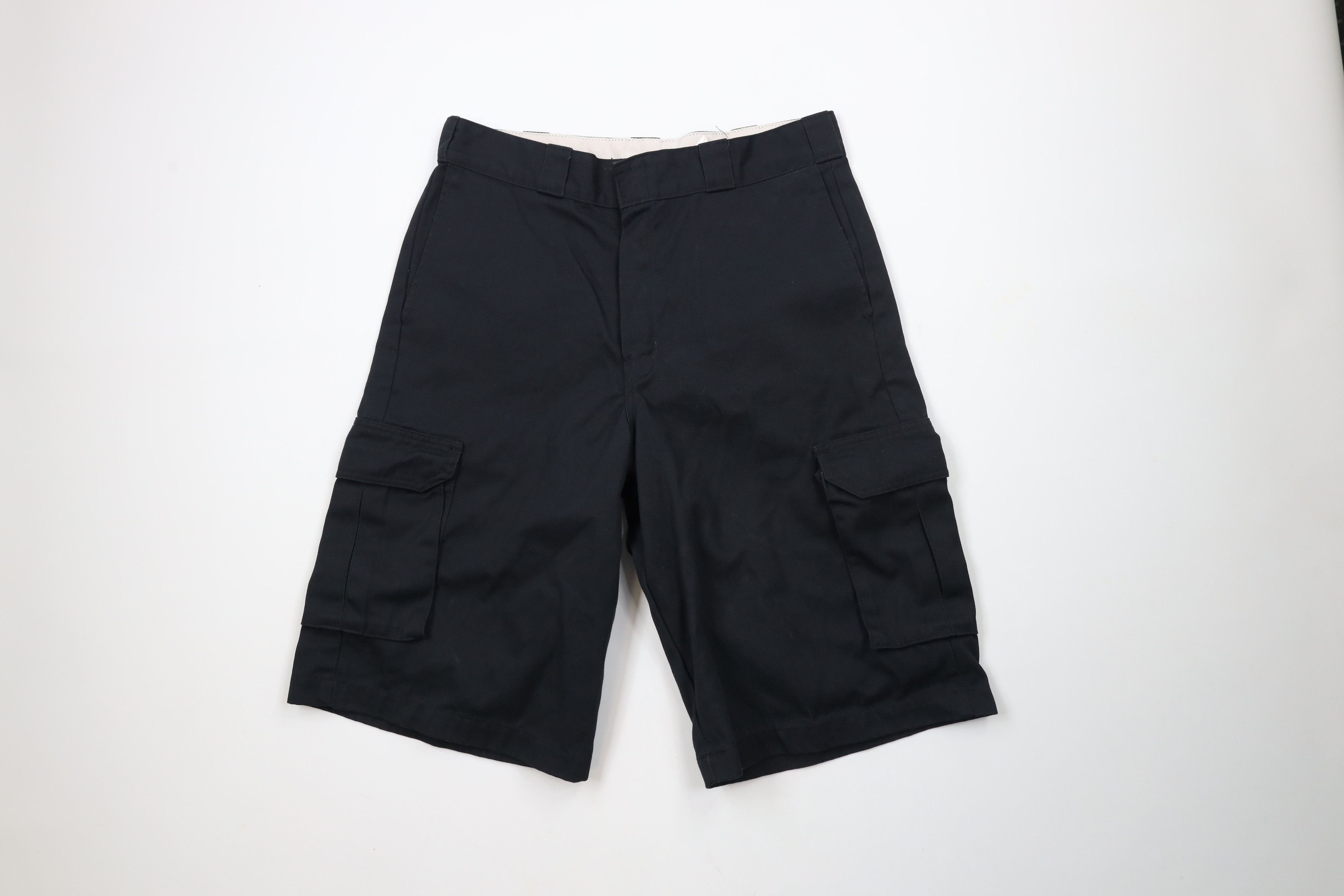 Dickies × Vintage Vintage Y2K Dickies Spell Out Loose Fit Cargo Shorts Black Size US 34 / EU 50 - 1 Thumbnail