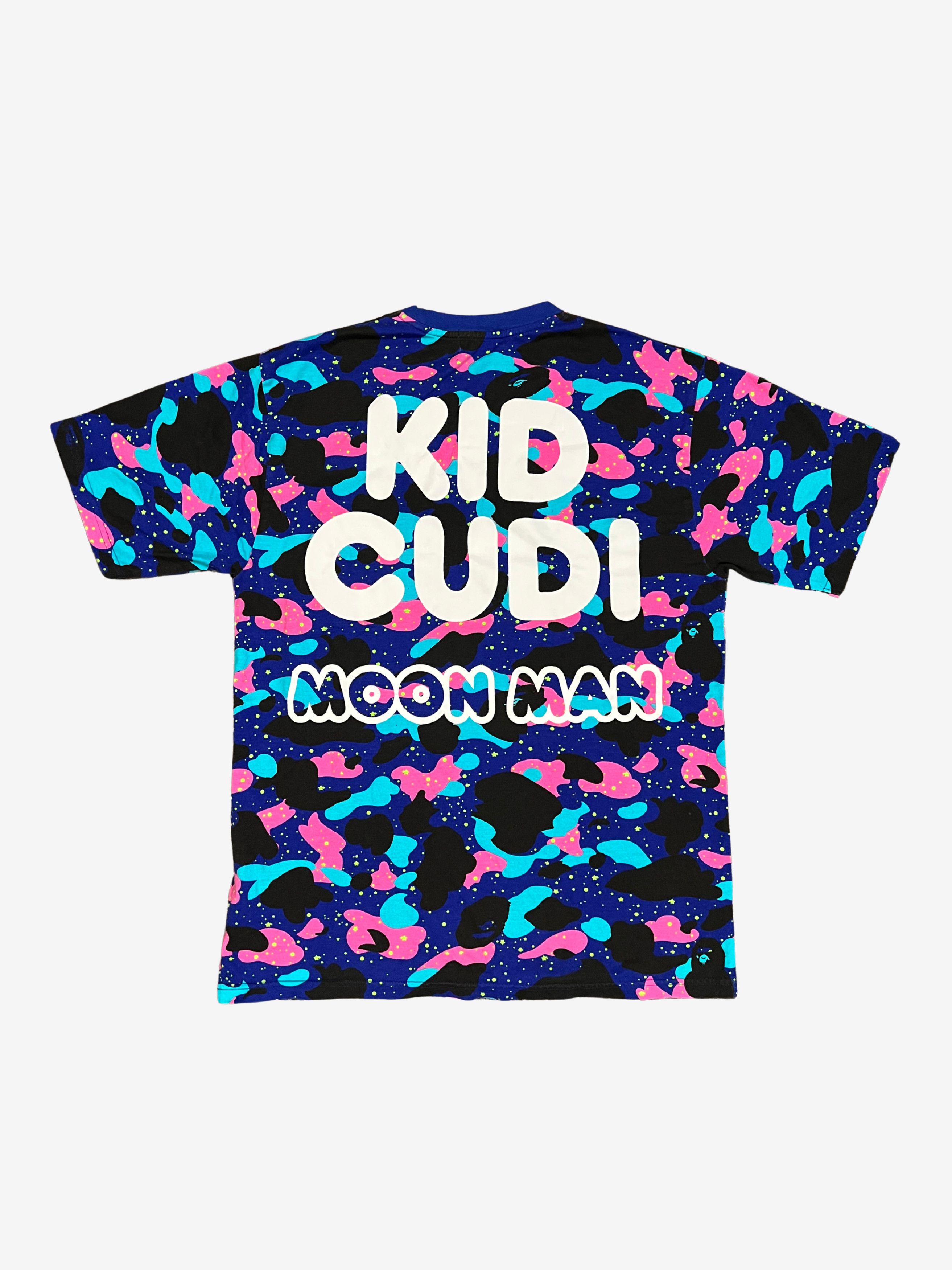 Bape A Bathing Ape x Kid Cudi Blue Moon Man Space Camo T-Shirt Size US XL / EU 56 / 4 - 2 Thumbnail