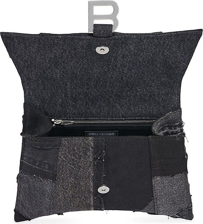 Balenciaga o1w1db10125 Size: OS / Hourglass Small Handbag Denim Black Size ONE SIZE - 5 Thumbnail