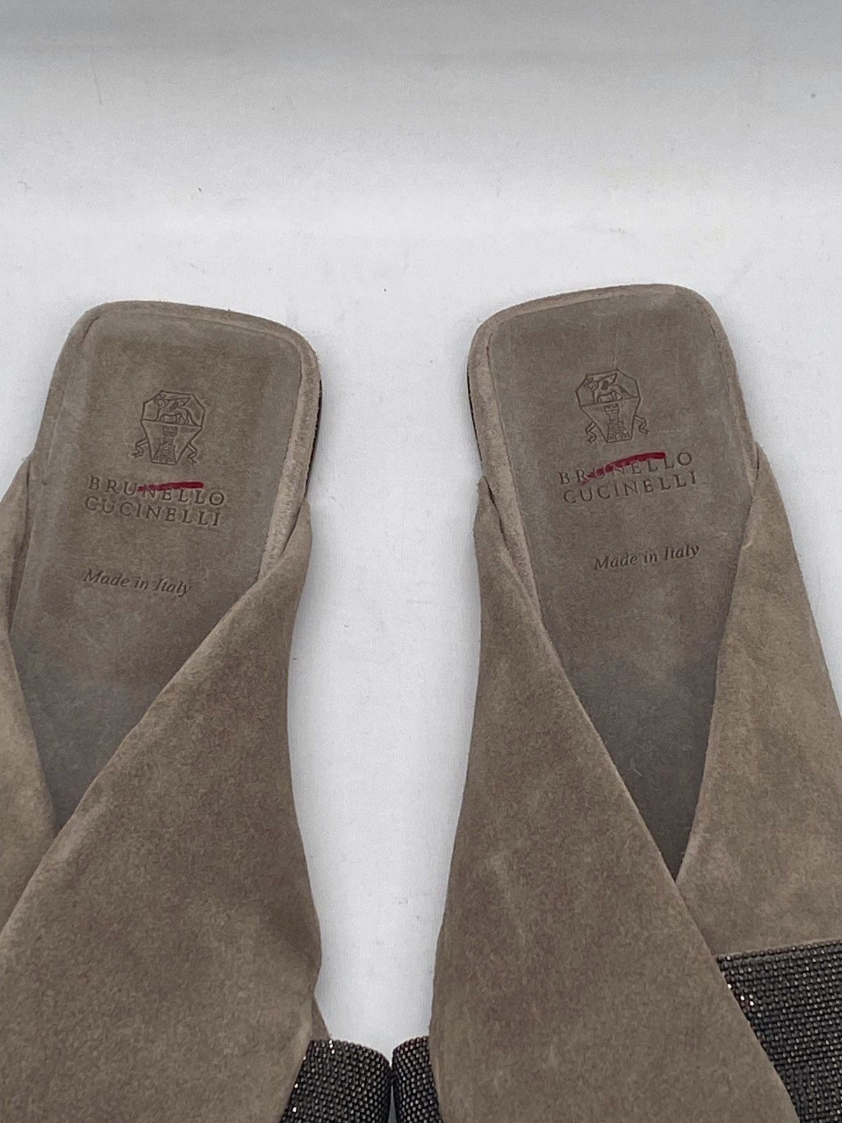 Brunello Cucinelli Brunello Cucinelli Monili-Embroidered Suede Slides size 41 Size US 11 / IT 41 - 8 Thumbnail