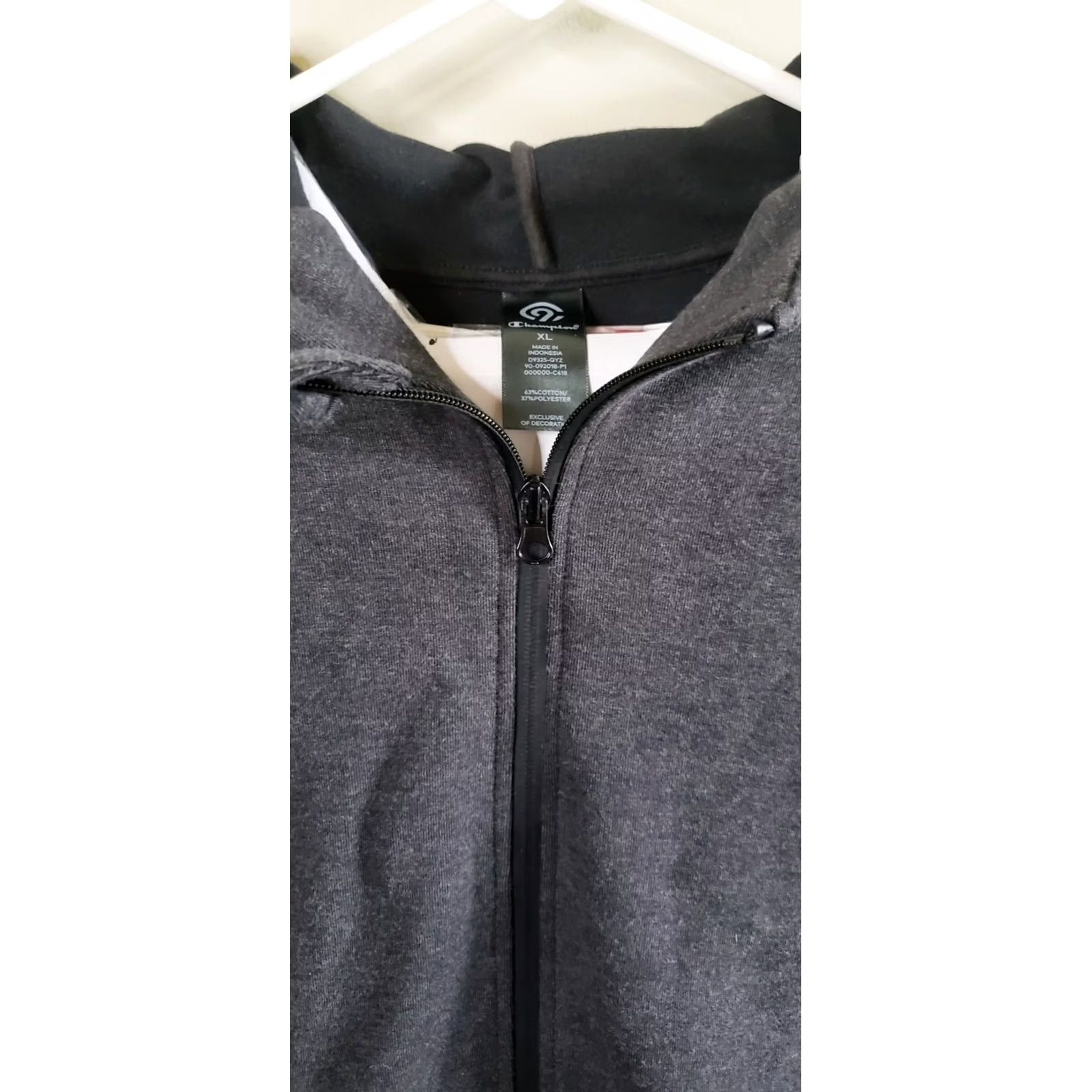 Champion Champion Women's XL Full Zip Hoodie Gray Athletic Long Sleeve Size XL / US 12-14 / IT 48-50 - 5 Thumbnail
