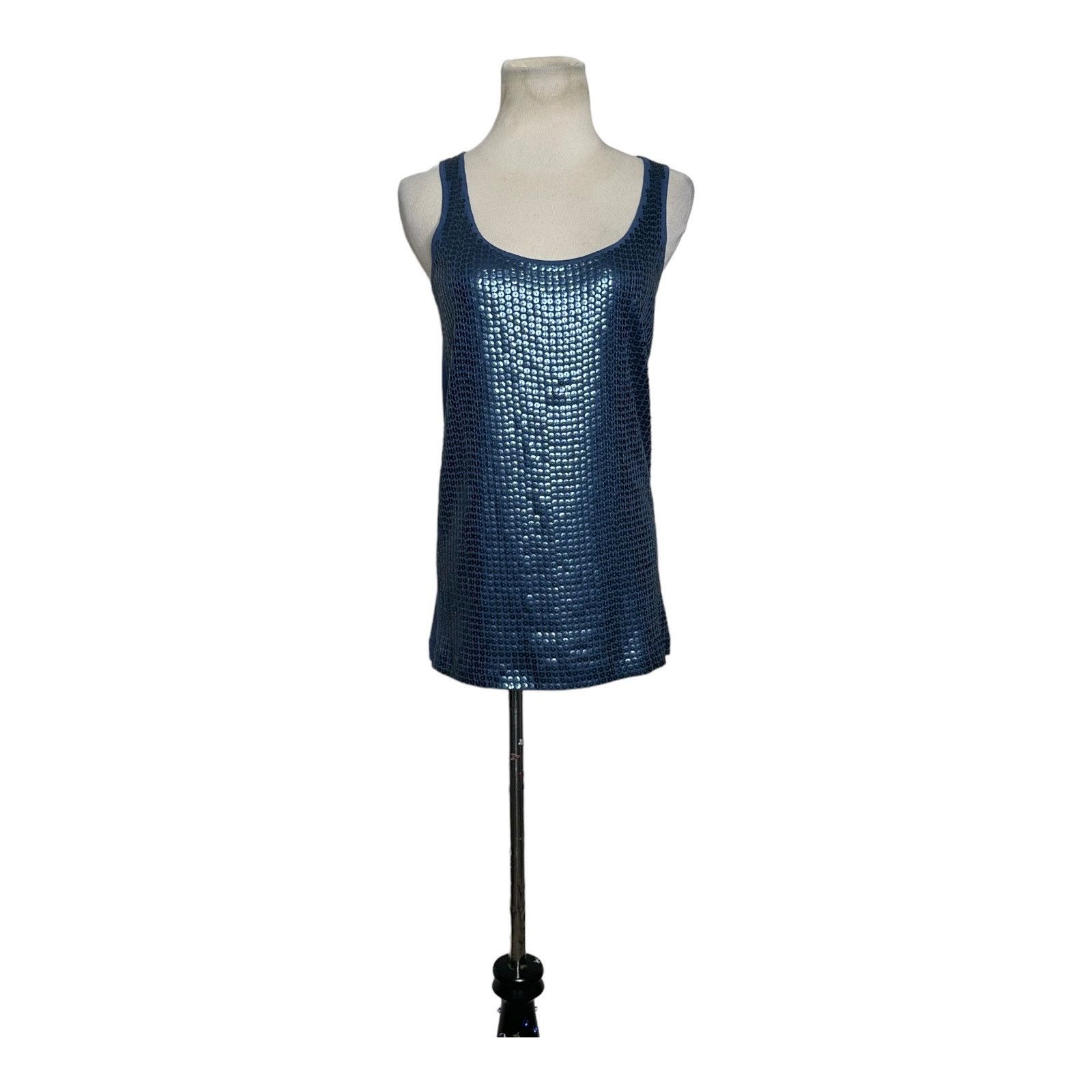 J.Crew J. Crew blue sequins tank top size XS Size XS / US 0-2 / IT 36-38 - 1 Thumbnail