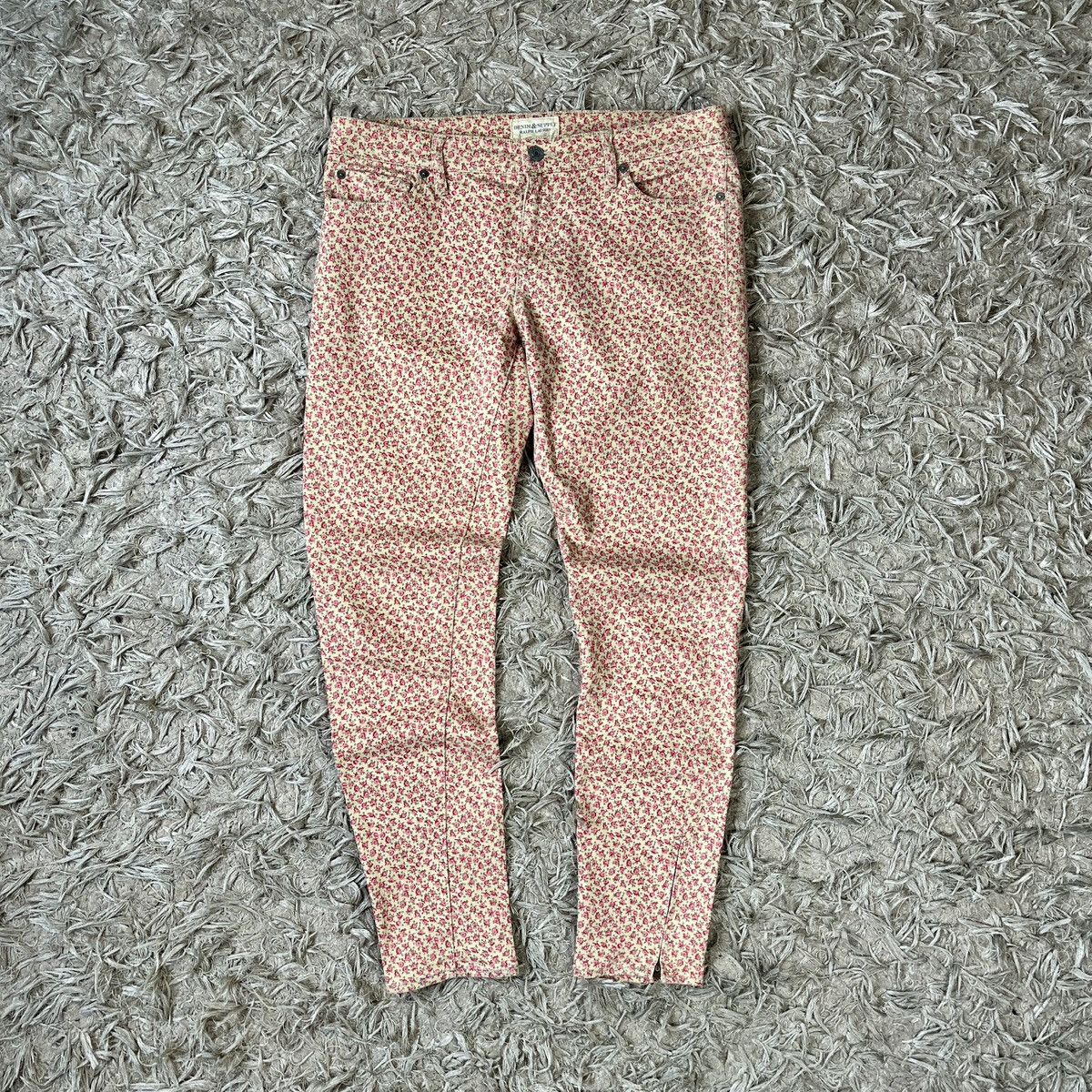 Denim & Supply Ralph Lauren Ralph Lauren Floral Pants Pink Flower Denim Supply Very Rare Size 30" / US 8 / IT 44 - 2 Thumbnail