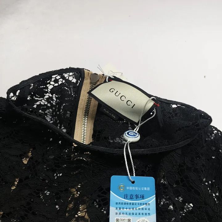 Gucci Gucci Gucci Black Lace Short Sleeve Dress -2506 Size US 38 / EU 54 - 5 Thumbnail