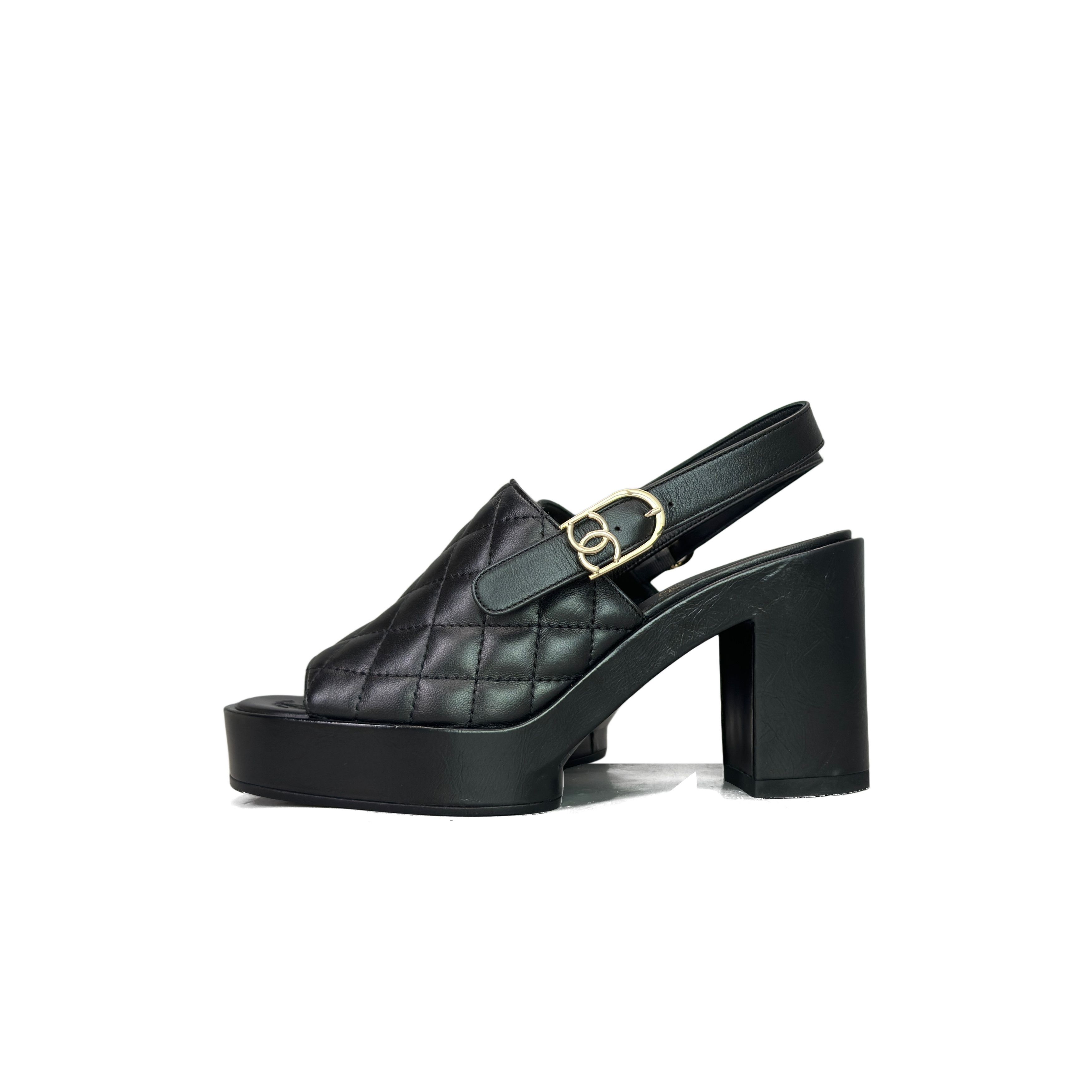 Chanel Chanel Quilted Leather Platform Sandals Size 35.5 Size US 5.5 / IT 35.5 - 1 Thumbnail