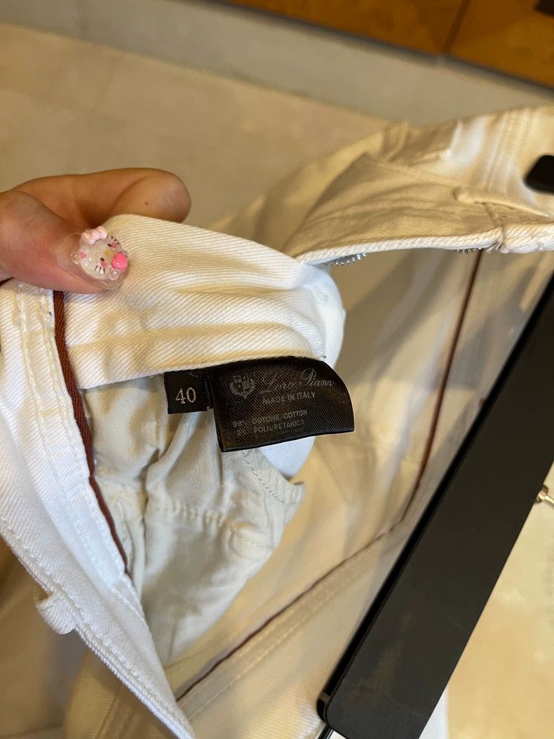 Loro Piana LORO PIANA White trousers Size 26" / US 2 / IT 38 - 4 Thumbnail