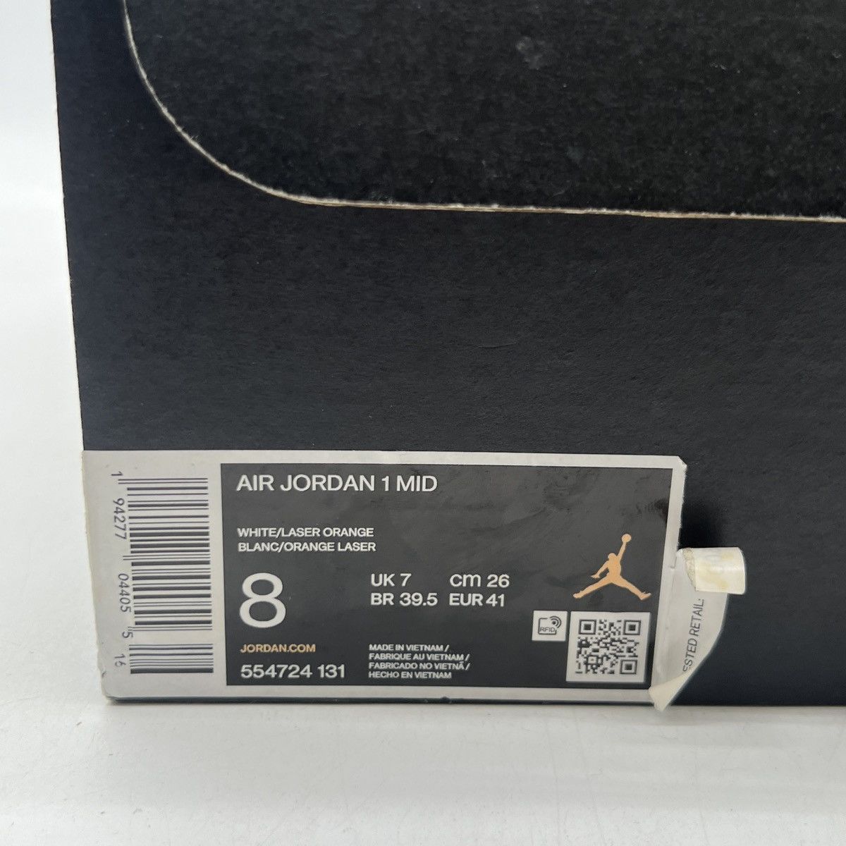 Nike Air Jordan 1 Mid white deep royal blue Size US 8 / EU 41 - 6 Thumbnail