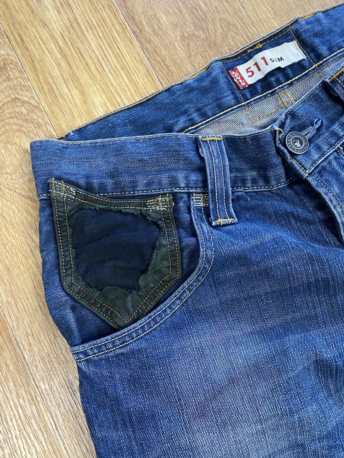 Levi's Levi’s 511 Buckle Back Works style Faded Denim Jeans W34 L32 Size US 34 / EU 50 - 7 Thumbnail