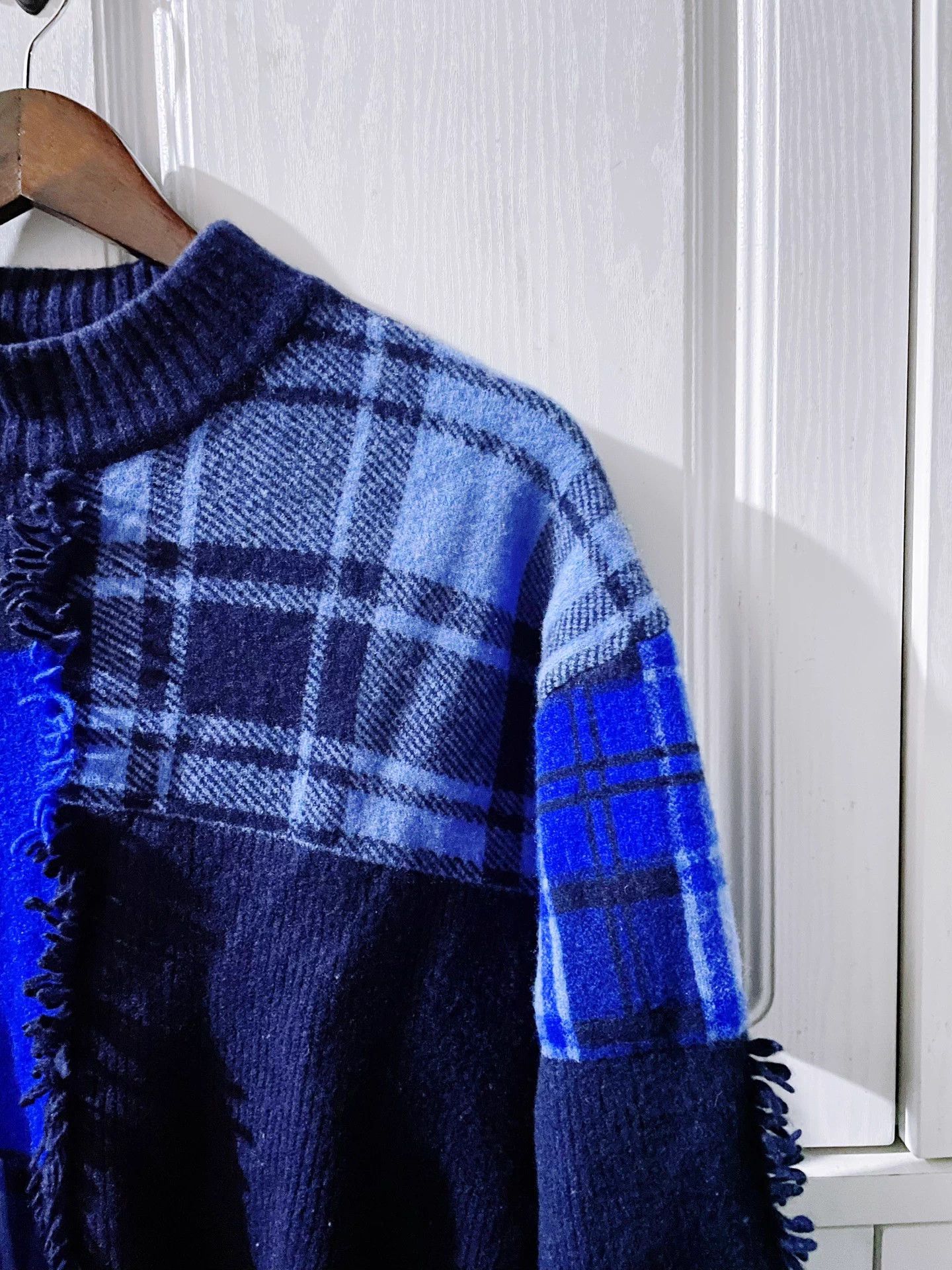 Versace Versace Logo Plaid Wool Patchwork Sweater S Milan Runway Size US S / EU 44-46 / 1 - 4 Thumbnail