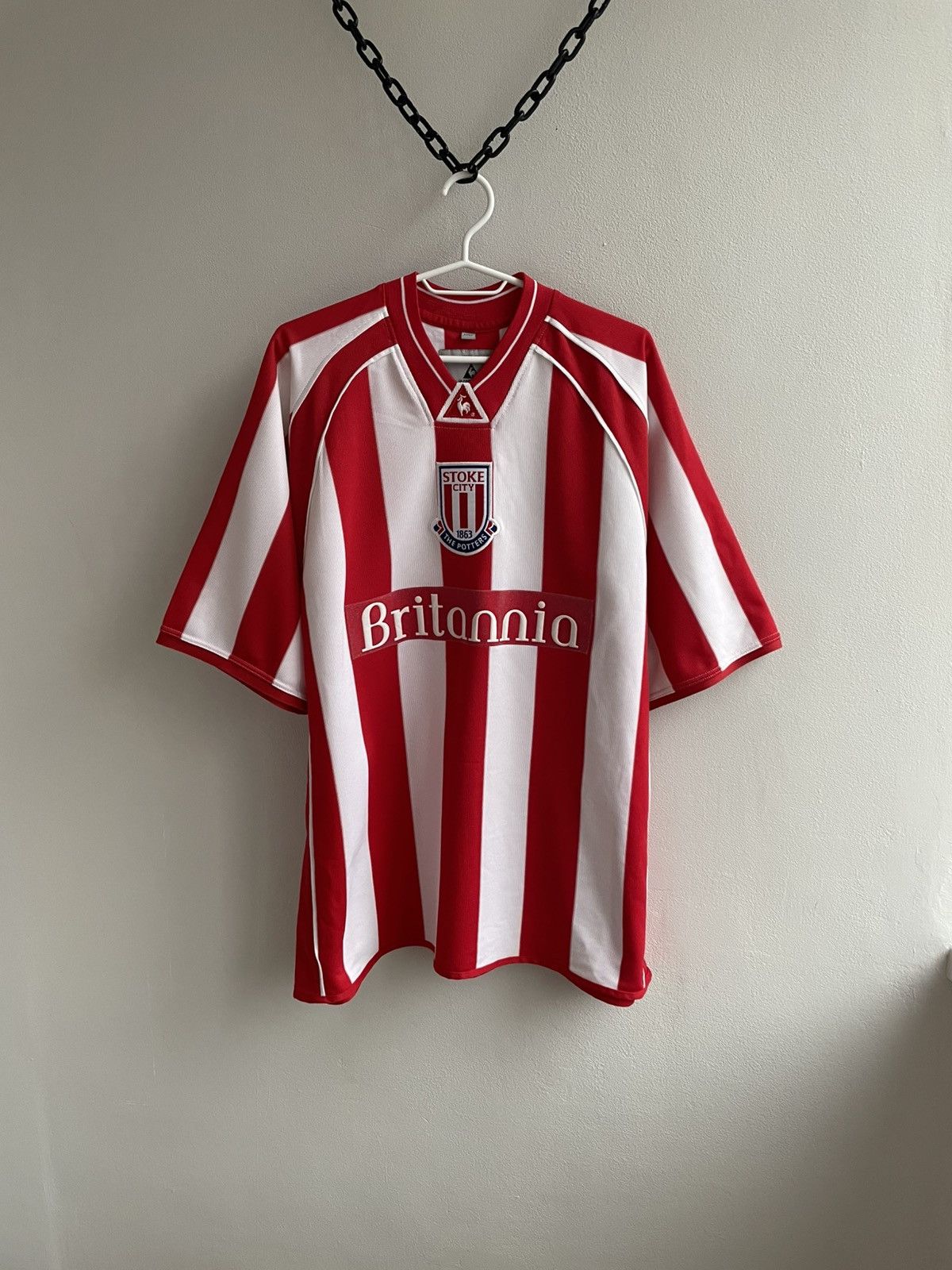 Le Coq Sportif Stoke City 2001 2002 2003 Home Football Soccer Jersey Shirt Size US XL / EU 56 / 4 - 1 Thumbnail