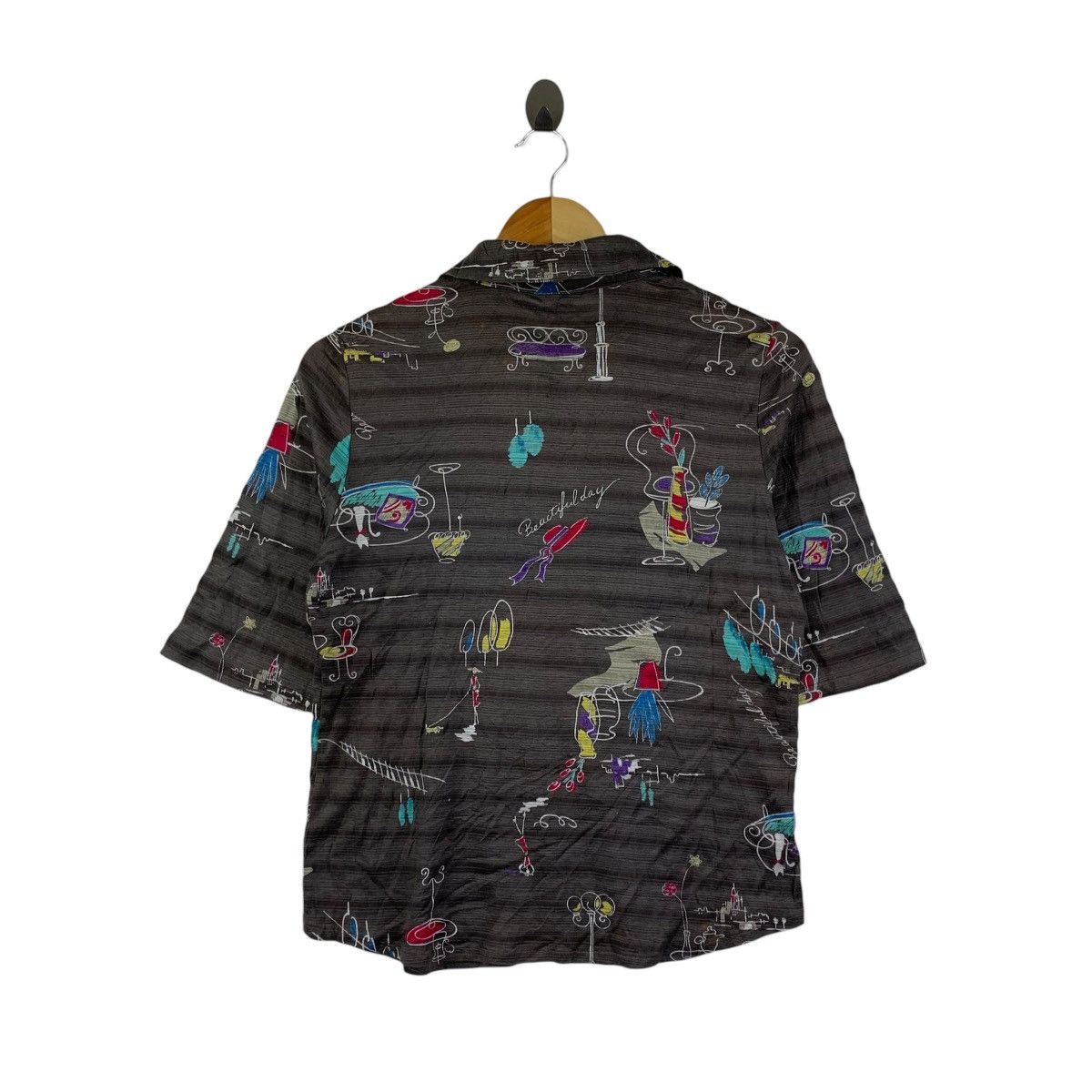 Vintage Mood Union Party Japan Abstract Art Print Polo Shirt Size US S / EU 44-46 / 1 - 4 Thumbnail