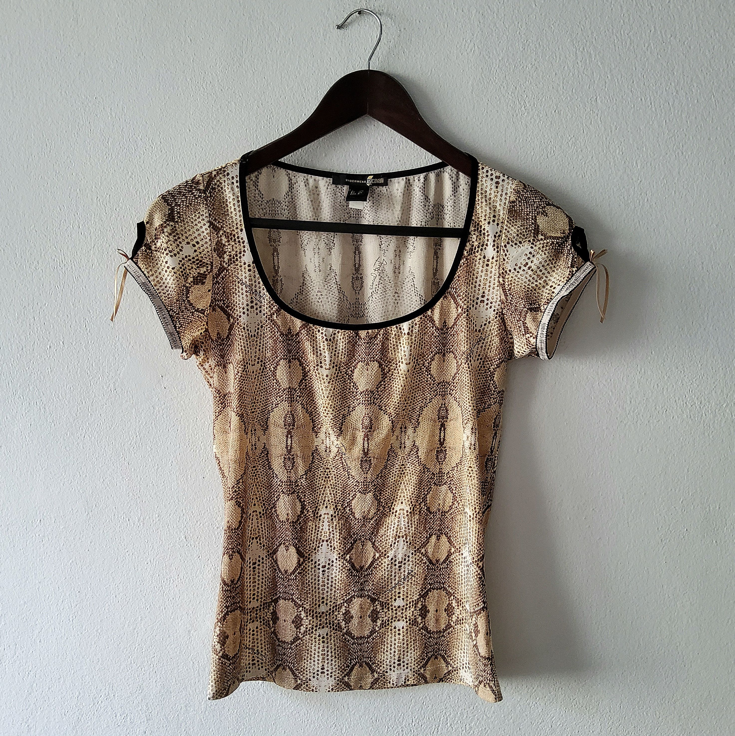 Roberto Cavalli Roberto Cavalli vintage y2k coquette snakeprint lingerie top Size M / US 6-8 / IT 42-44 - 2 Thumbnail