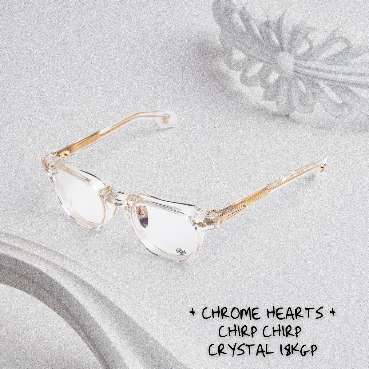 Chrome Hearts CHROME HEARTS CHIRP CHIRP-A CRYSTAL- 18KGP GLASSES Size ONE SIZE - 1 Thumbnail