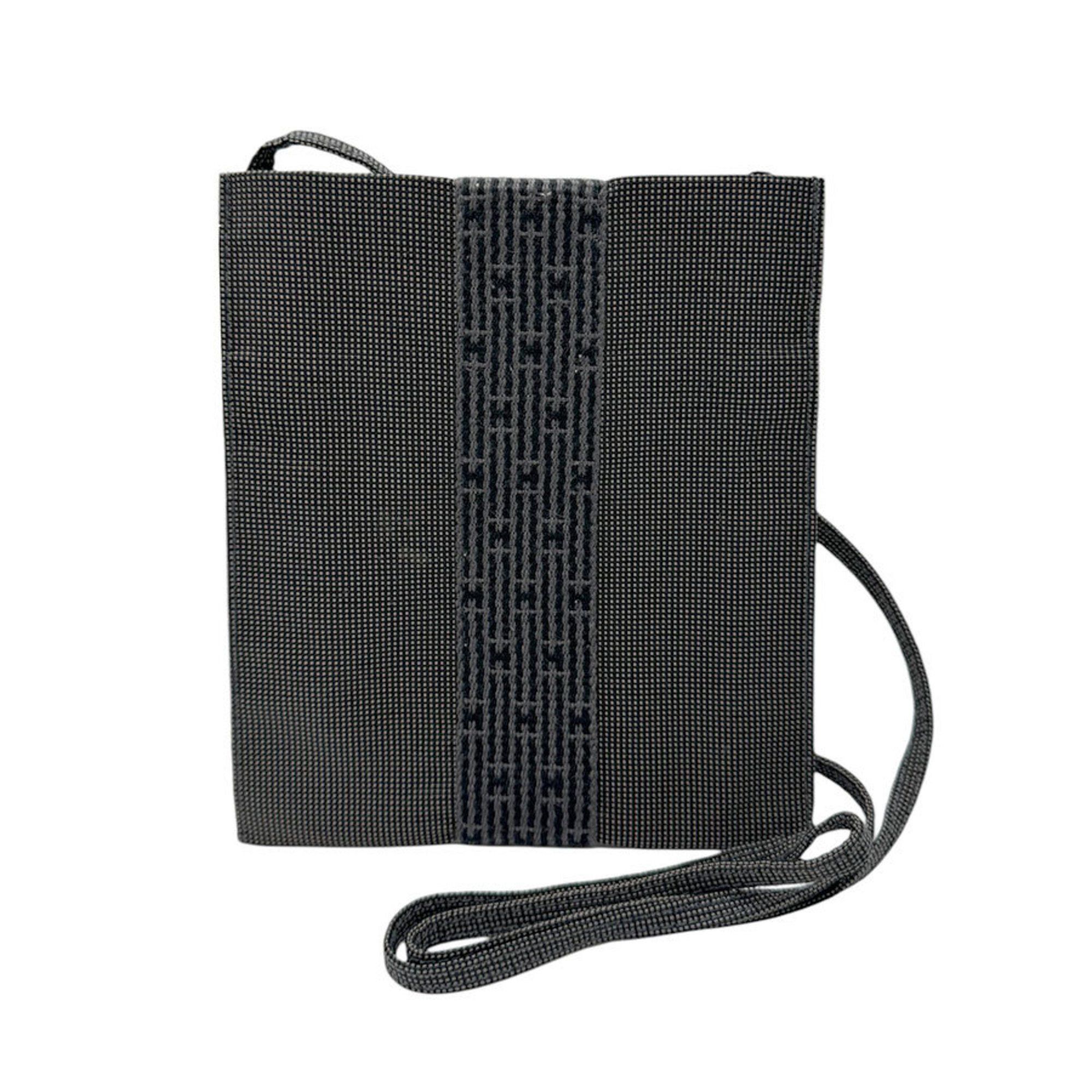 image of Hermes Shoulder Bag Air Line Pochette Canvas Grey Unisex Z0646, Women's