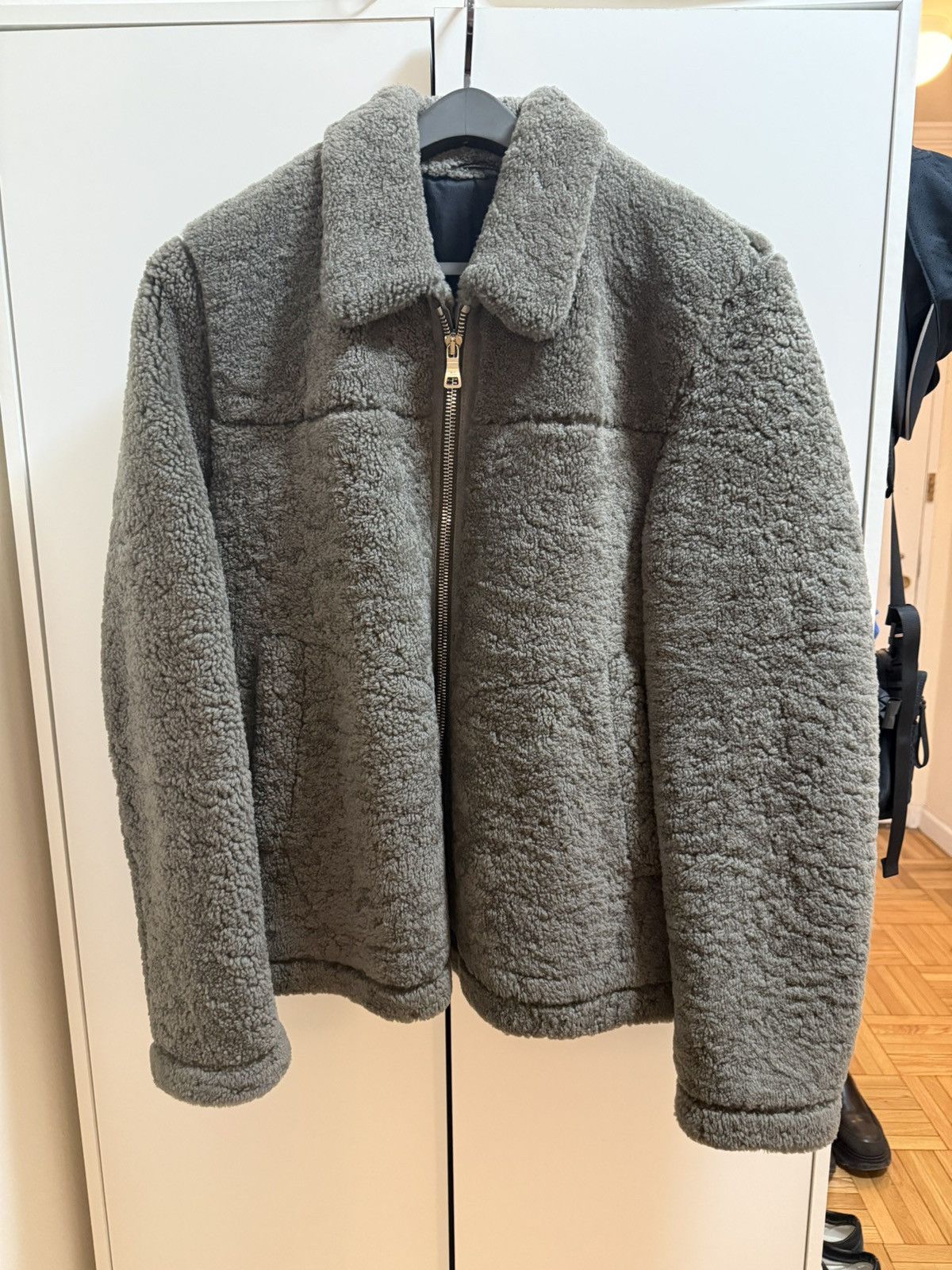 Mr P. KHAKI GREEN REAL SHEARLING JACKET Size US M / EU 48-50 / 2 - 2 Thumbnail